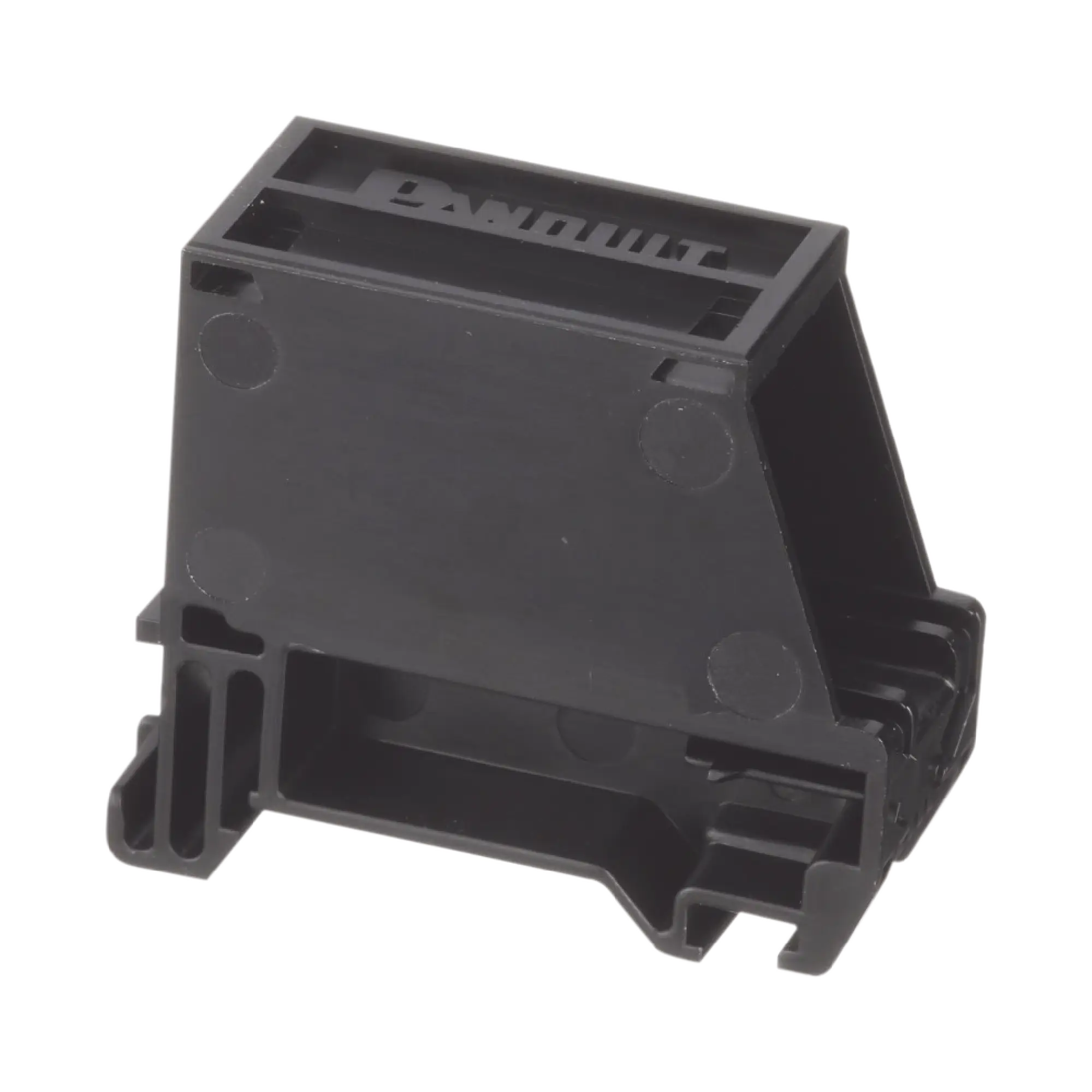 Adaptador de 1 Puerto, Para Conectores Tipo Mini-Com, Montaje en Riel Din Estándar de 35mm, Color Negro