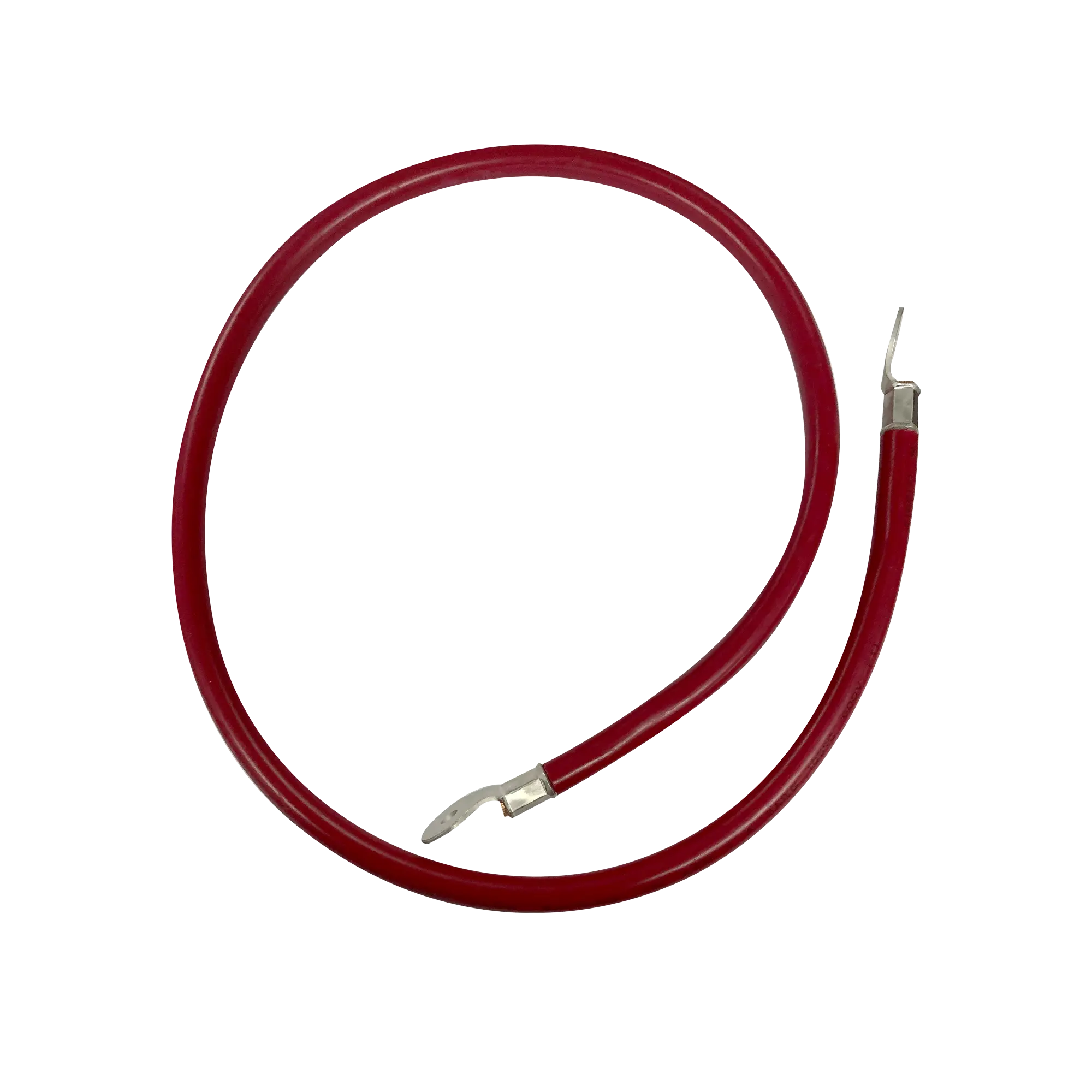 Cable para Baterías 1 m, Rojo, Calibre 2 AWG con Terminales de Ojo en Ambos Extremos