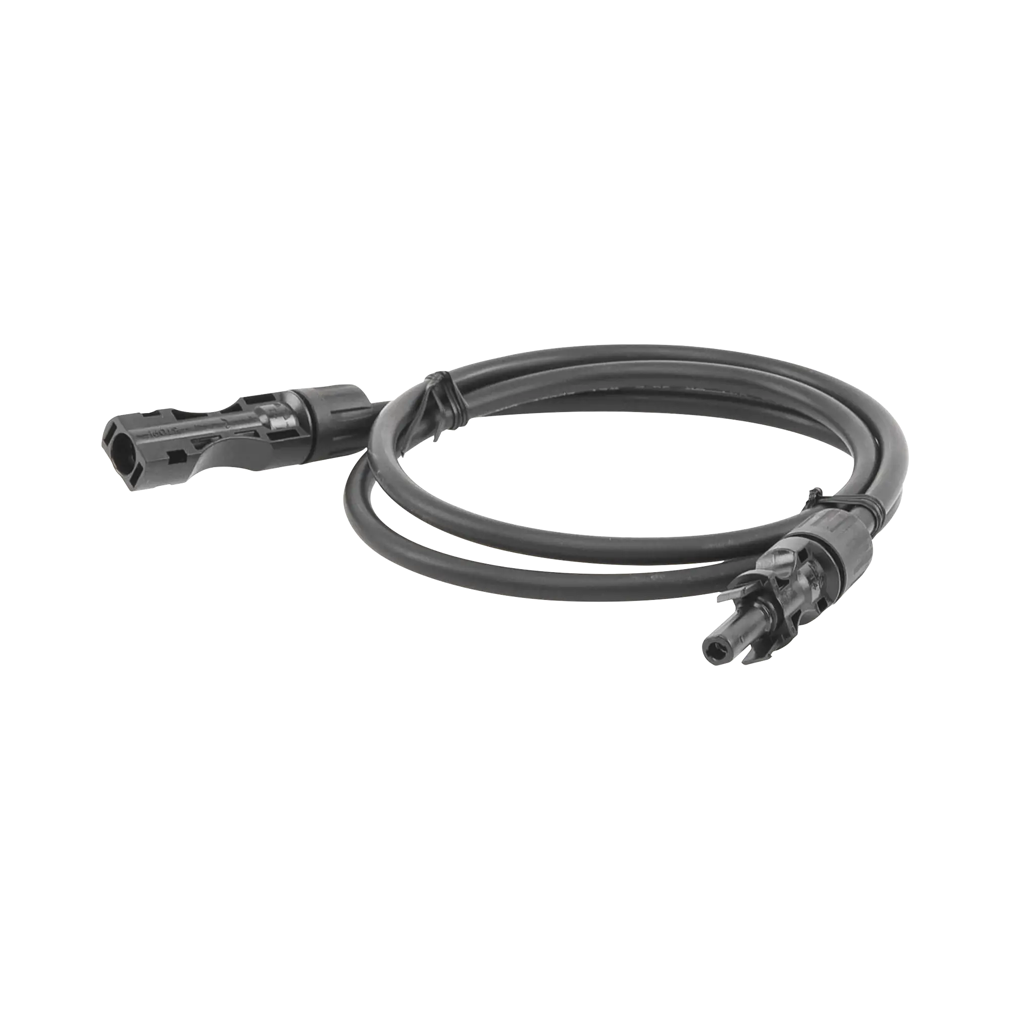 Cable Fotovoltaico 1 m, Negro, Calibre 10 AWG con Terminales MC4 en Ambos Extremos