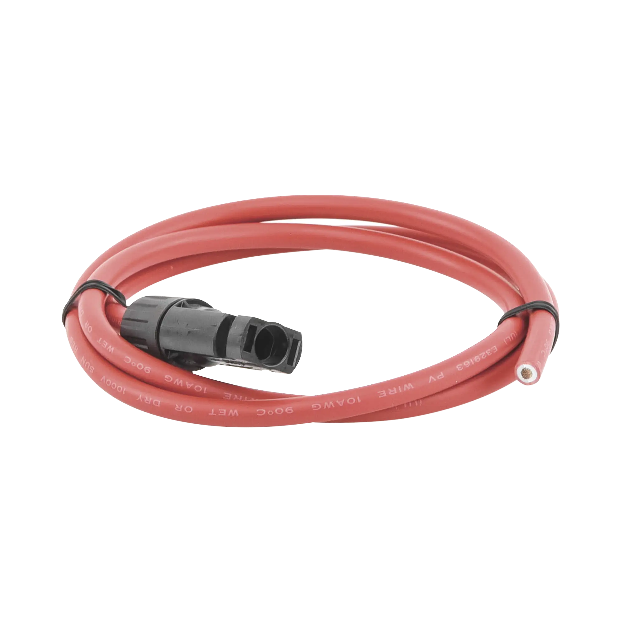 Cable Fotovoltaico, 1 m, Rojo, Calibre 10 AWG con Terminal MC4-M en un extremo