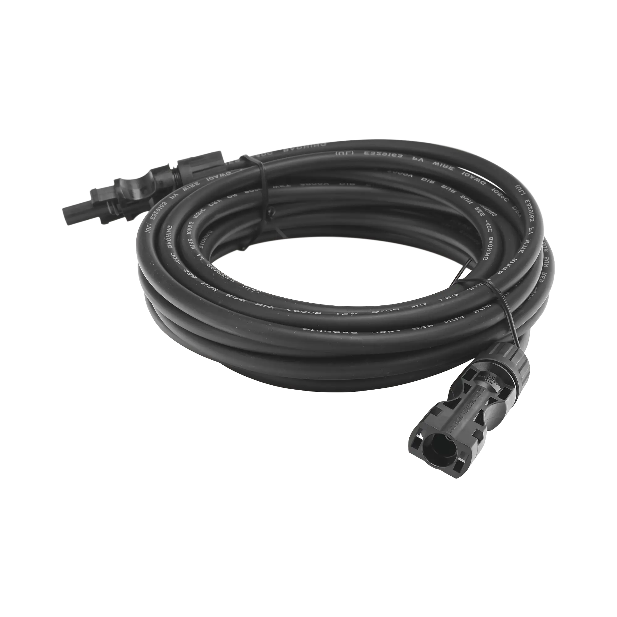 Cable Fotovoltaico 2.5 m, Negro, Calibre 10 AWG con Terminales MC4 en Ambos Extremos