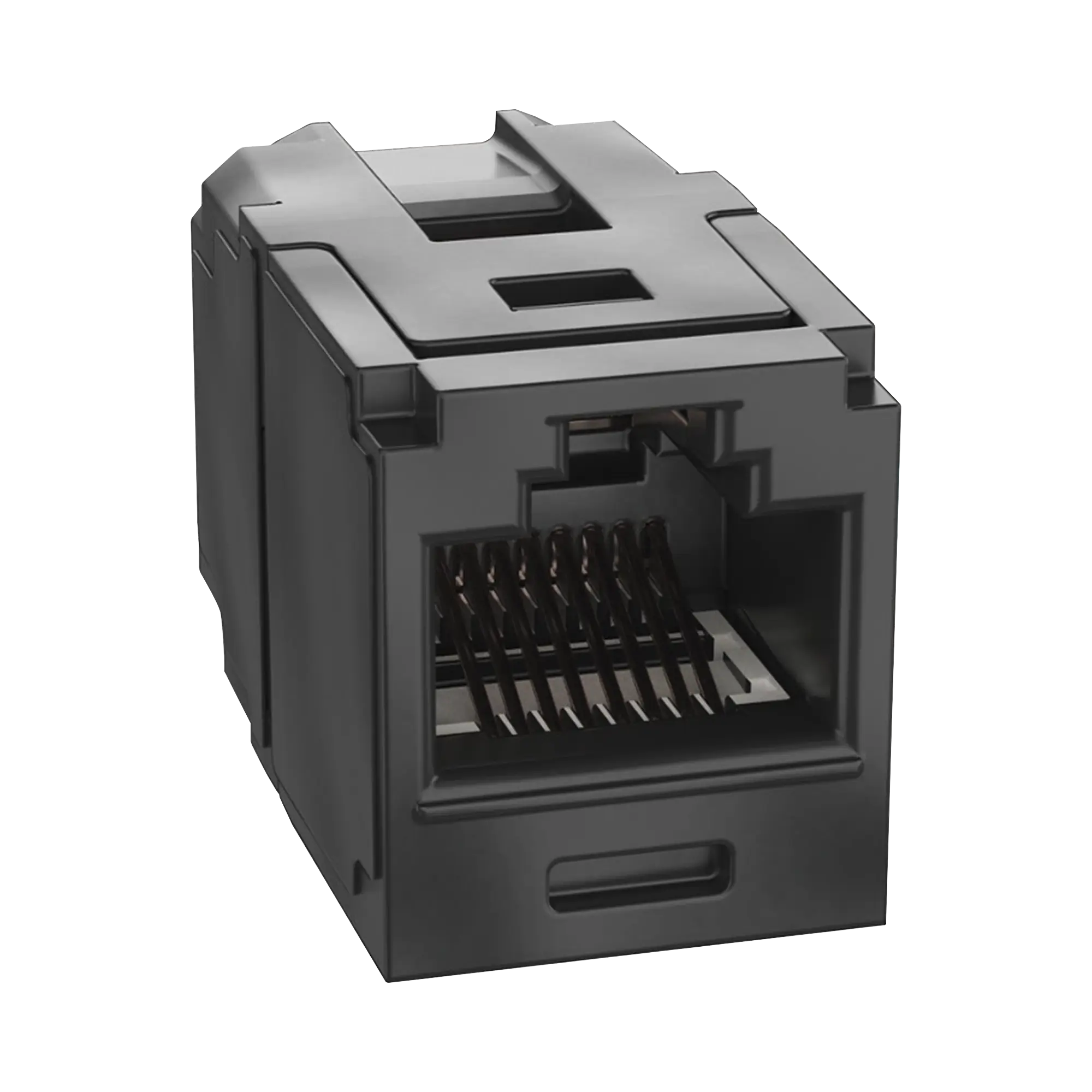 Módulo Acoplador RJ45 a RJ45, Mini-Com, Categoría 6A, Color Negro