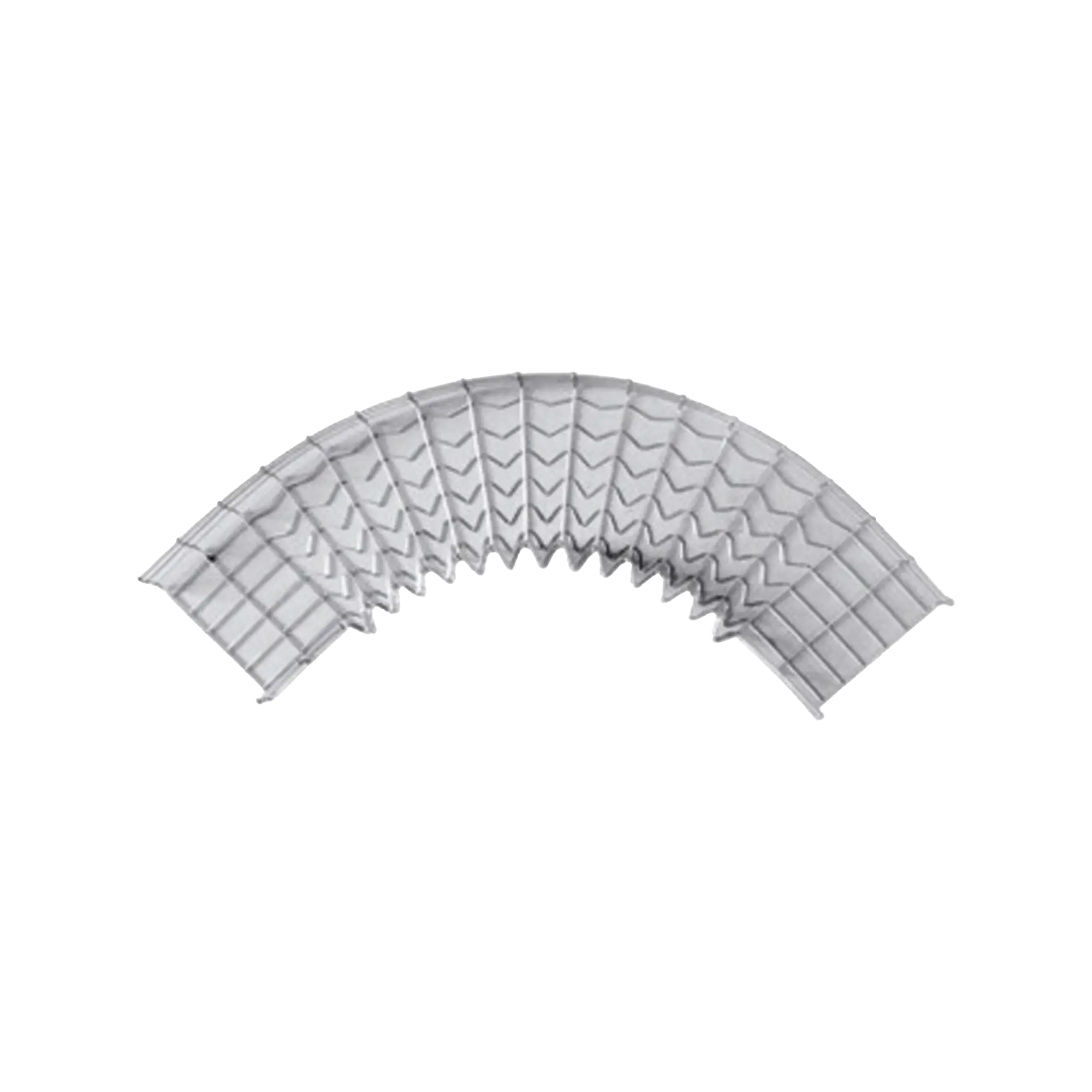 Curva Pre-Fabricada Horizontal de 90° con medidas de 54 mm de Peralte y 400 mm Ancho (54/400 mm)
