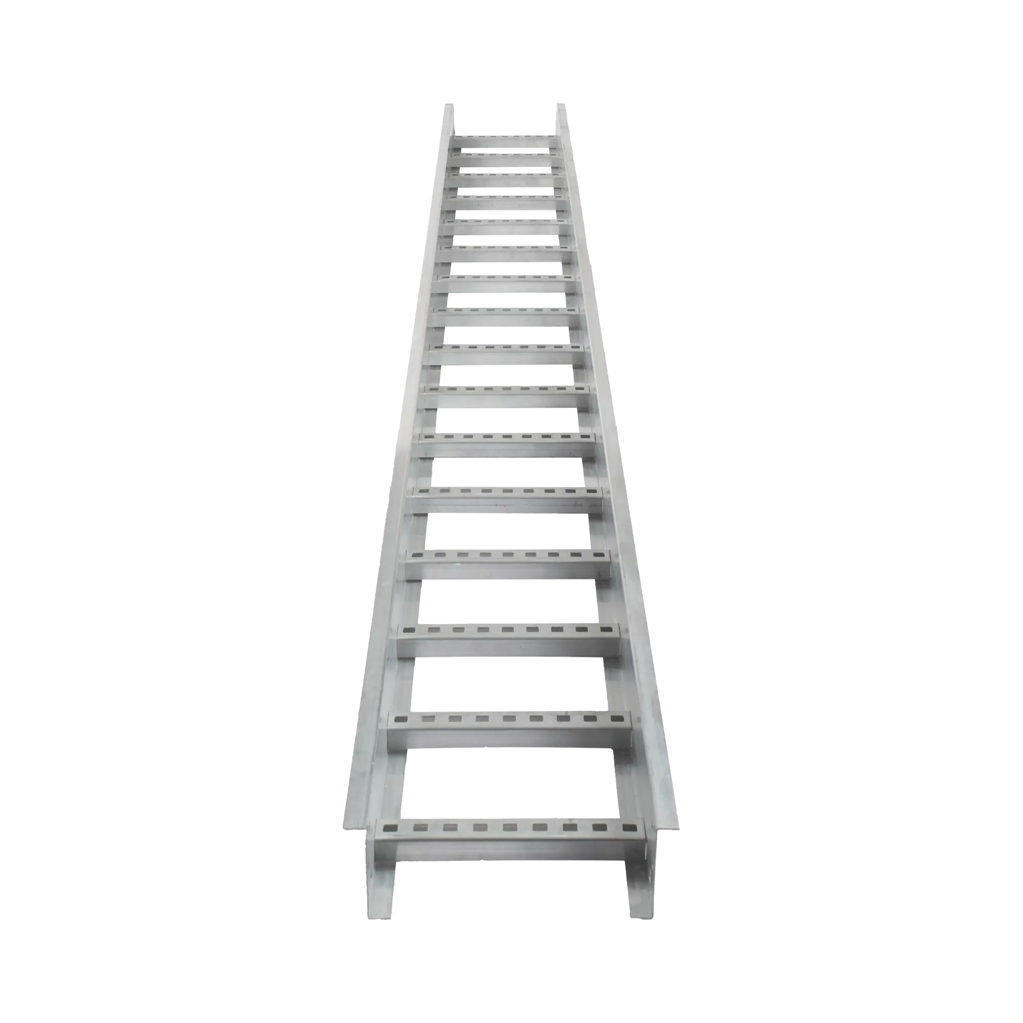 Escalera de Aluminio Portacables / Perfil Z / Peralte 3 1/4″ /Paso 9″ / Ancho 9″ / 3.66 metros / Capacidad Máx. 205 Cables / Incluye Cople Union y Tornillería