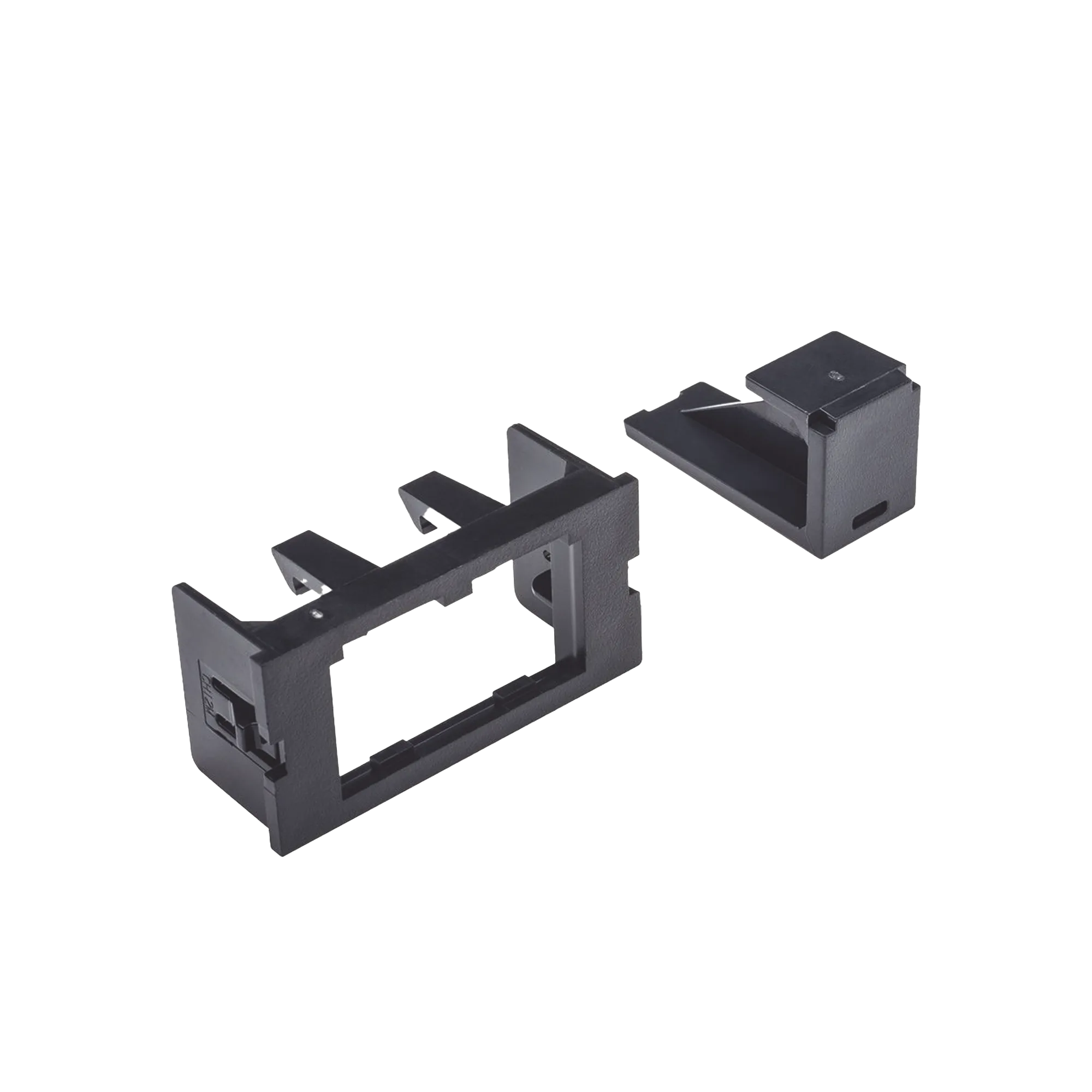 Adaptador de 2 Módulos Mini-Com, Para Marcos Interlink, Color Negro, 1 Pieza
