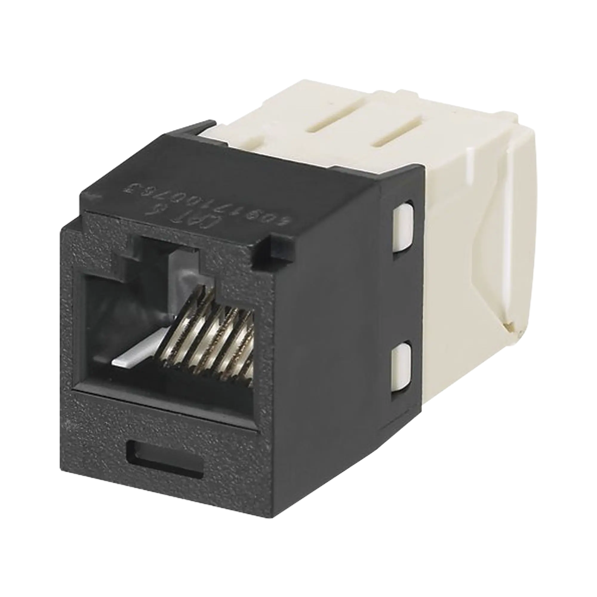 Conector Jack RJ45 Estilo TG, Mini-Com, Categoría 6, de 8 posiciones y 8 cables, Color Negro