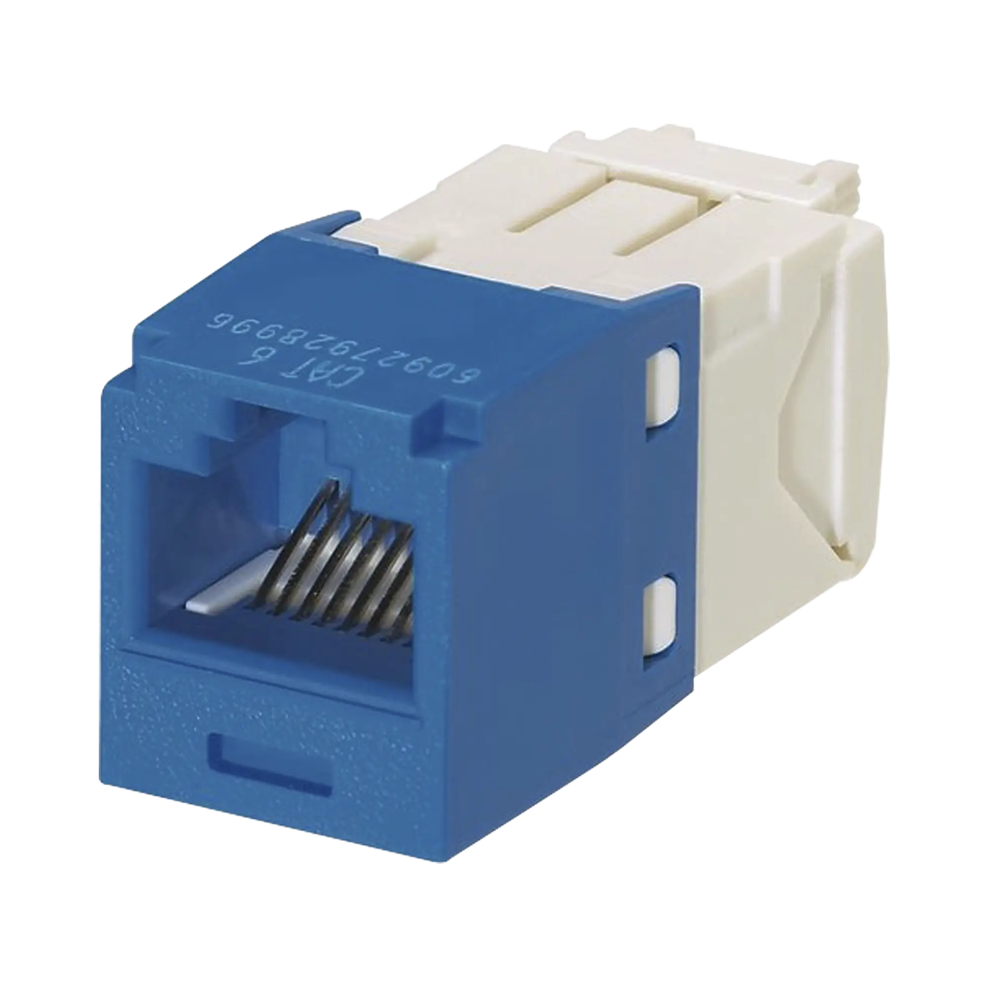 Conector Jack RJ45 Estilo TG, Mini-Com, Categoría 6, de 8 posiciones y 8 cables, Color Azul