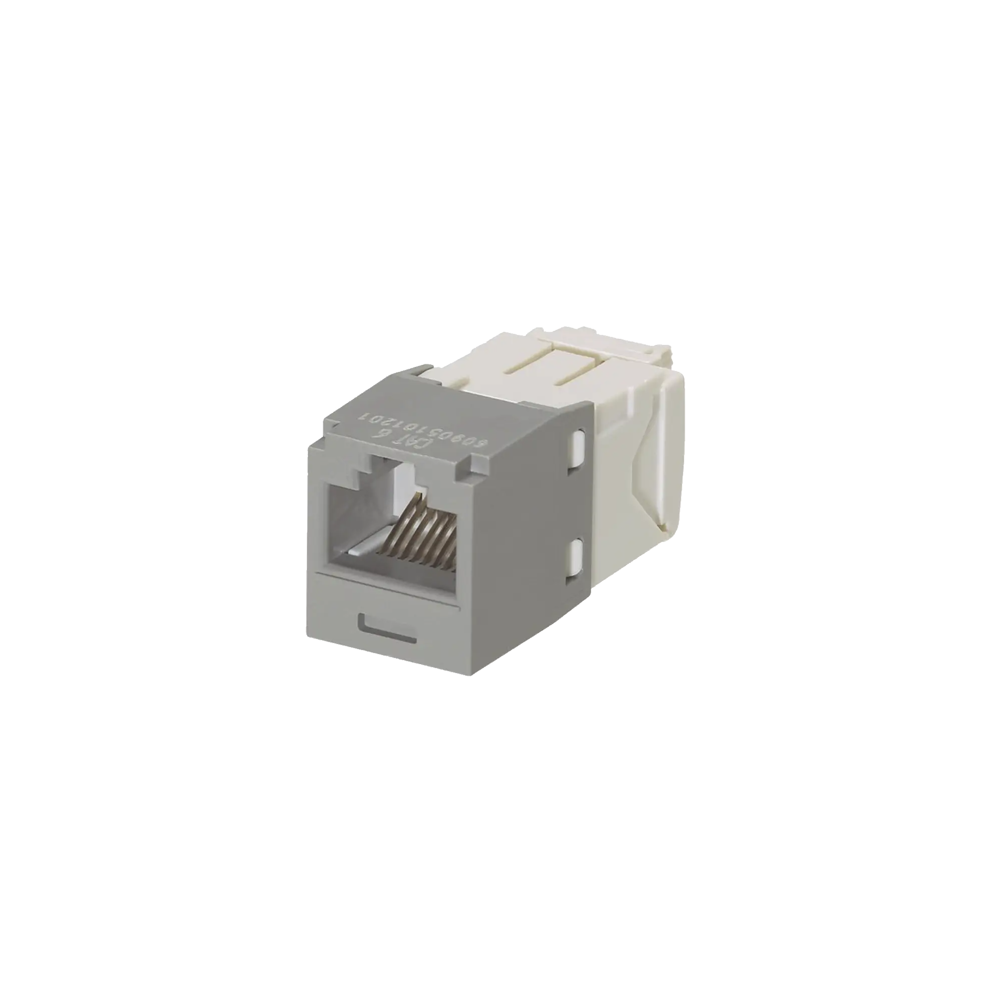 Conector Jack RJ45 Estilo TG, Mini-Com, Categoría 6, de 8 posiciones y 8 cables, Color Gris