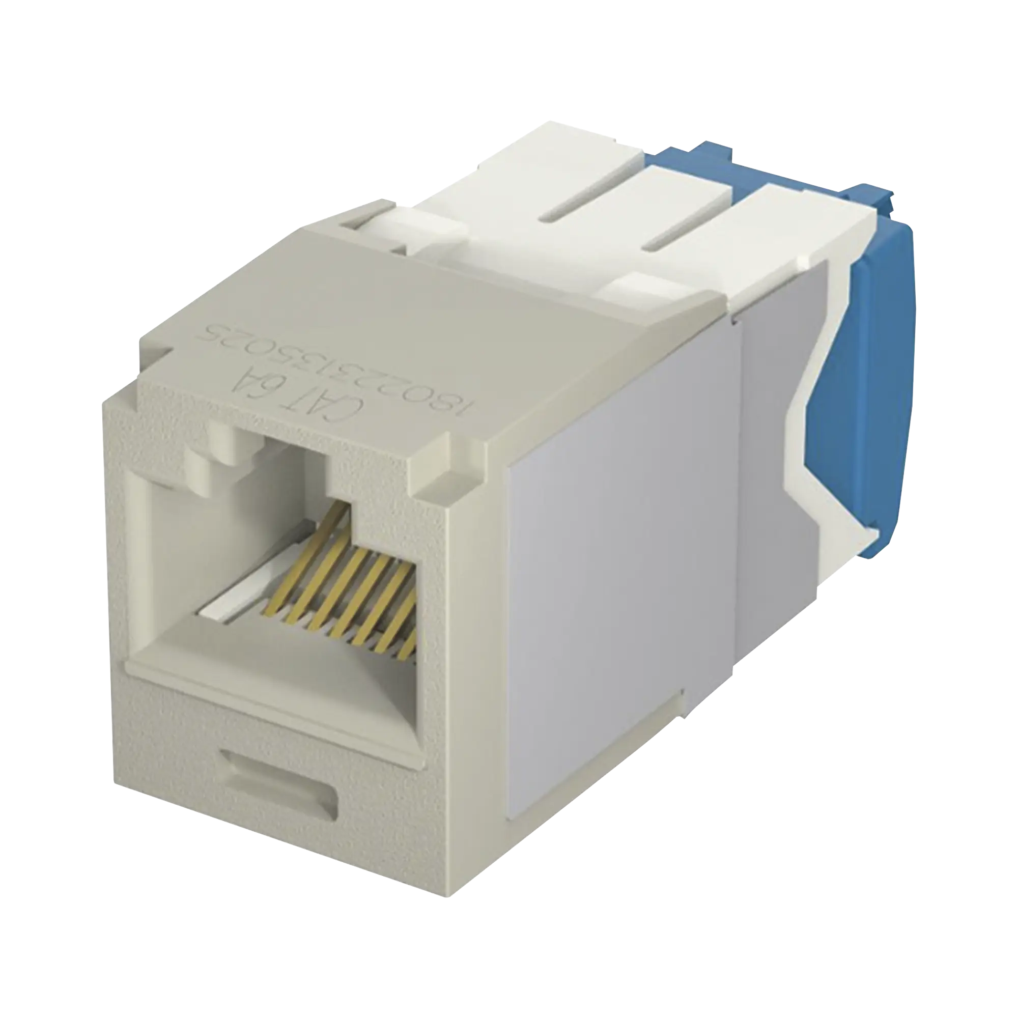 Conector Jack RJ45 Estilo TG, Mini-Com, Categoría 6A, de 8 posiciones y 8 cables, Color Gris