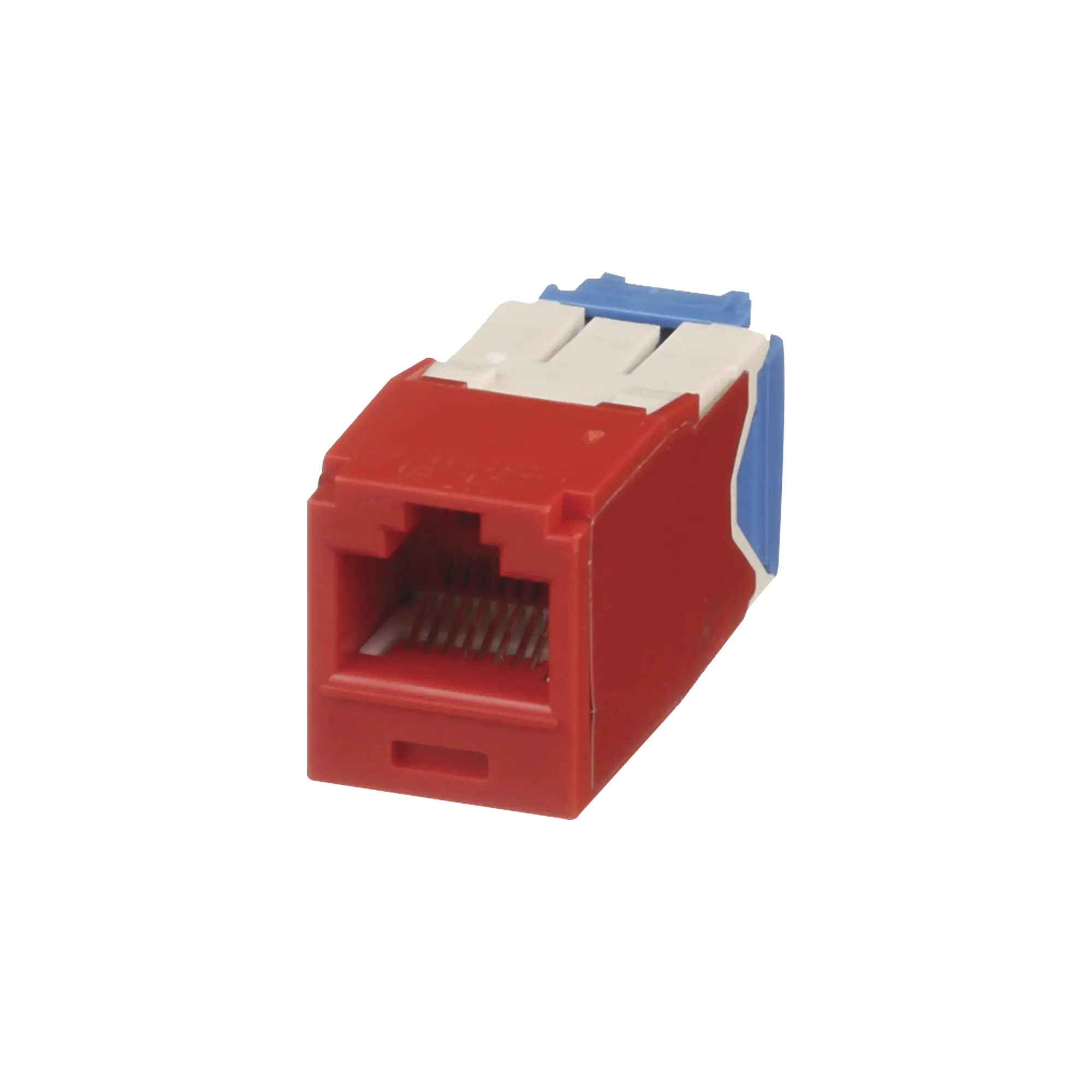 Conector Jack RJ45 Estilo TG, Mini-Com, Categoría 6A, de 8 posiciones y 8 cables, Color Rojo