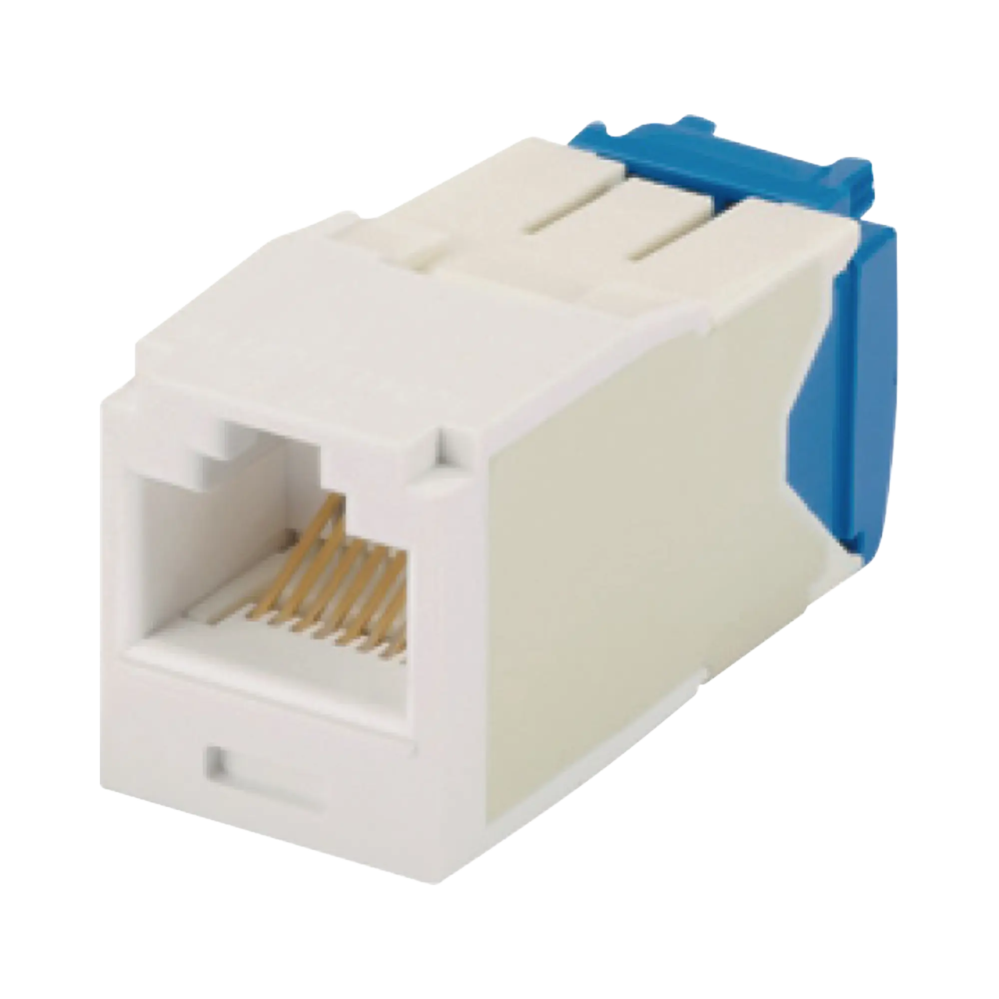 Conector Jack RJ45 Estilo TG, Mini-Com, Categoría 6A, de 8 posiciones y 8 cables, Color Blanco