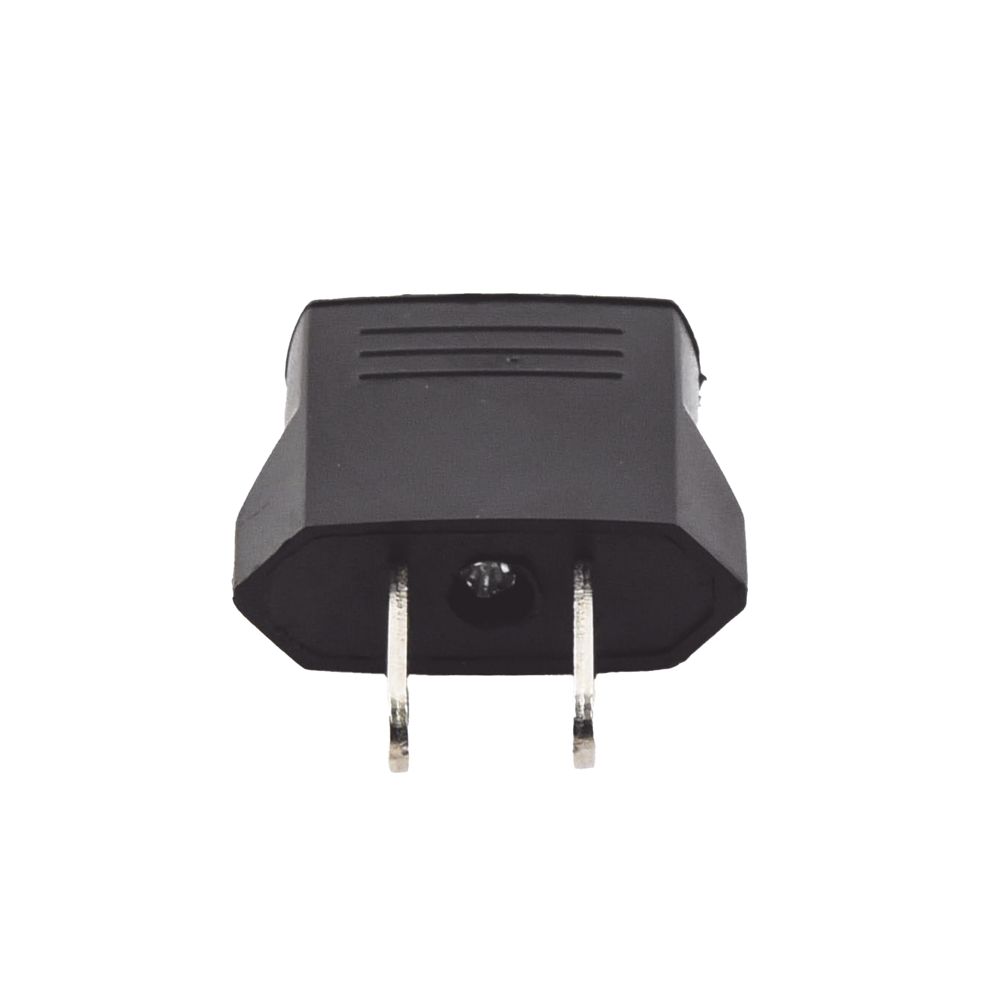 Adaptador de enchufe europea a americano, Calidad PREMIUM @ 6 A ; 110 – 250 Vca