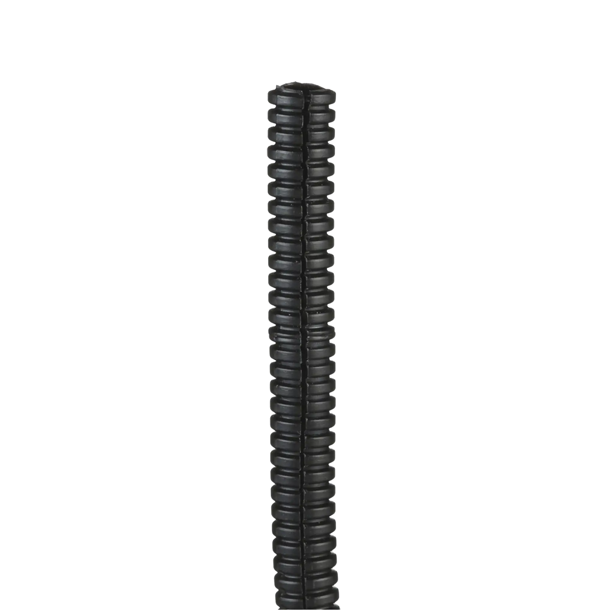 Tubo Corrugado Abierto para Protección de Cables, .25in (6.4 mm) de Diámetro, 30.5 m de Largo, Color Negro
