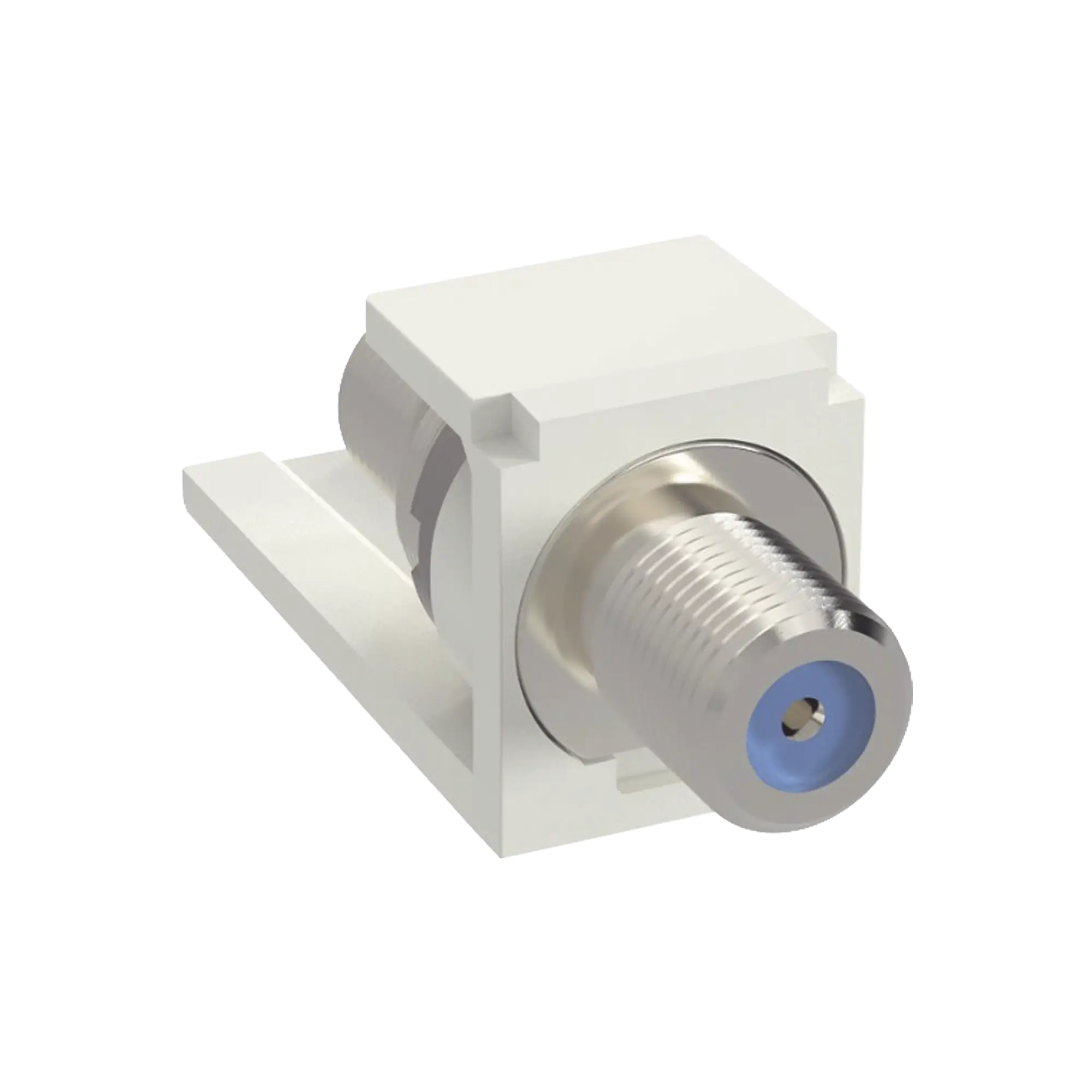 Módulo Acoplador Coaxial Tipo F, Mini-Com, de 75 Ohms, 3.0 GHz, Color Blanco