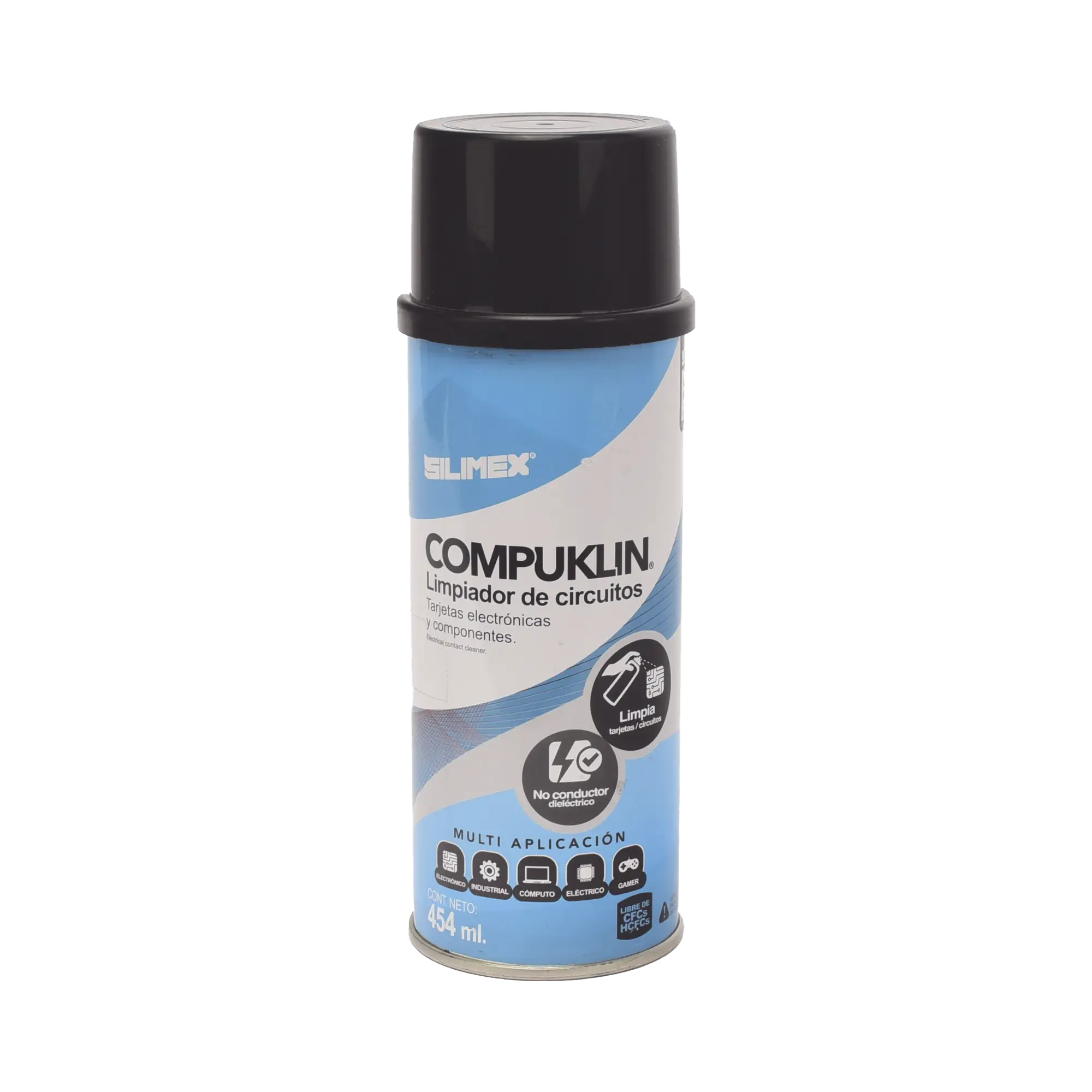 Limpiador desengrasante en aerosol dielectrico, para tarjetas electrónicas y circuitos, bote 454 ml