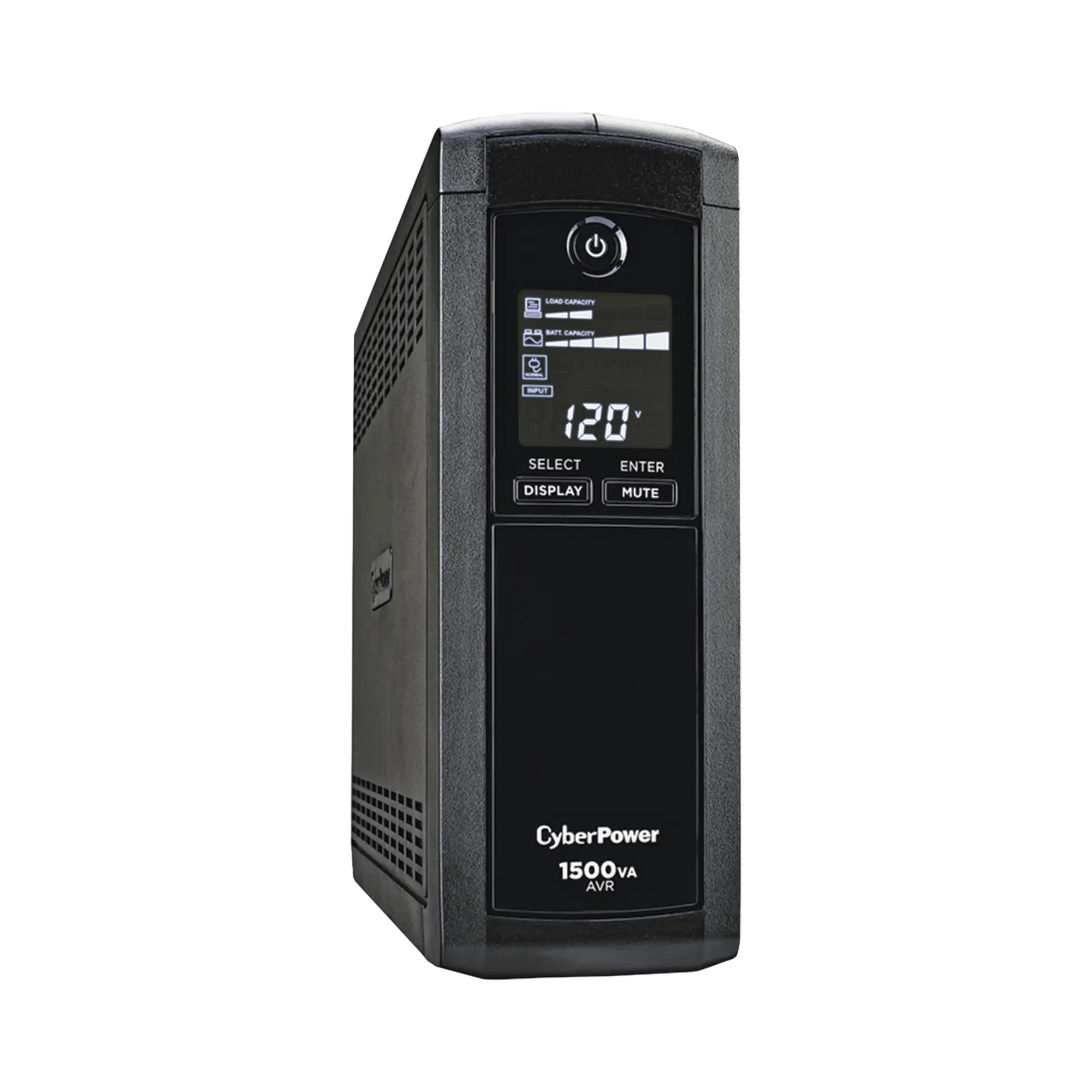 UPS de 1500 VA/900 W, Topología Línea Interactiva, Entrada 120 Vca NEMA 5-15P, Tipo Mini Torre, Con 12 Tomas NEMA 5-15R