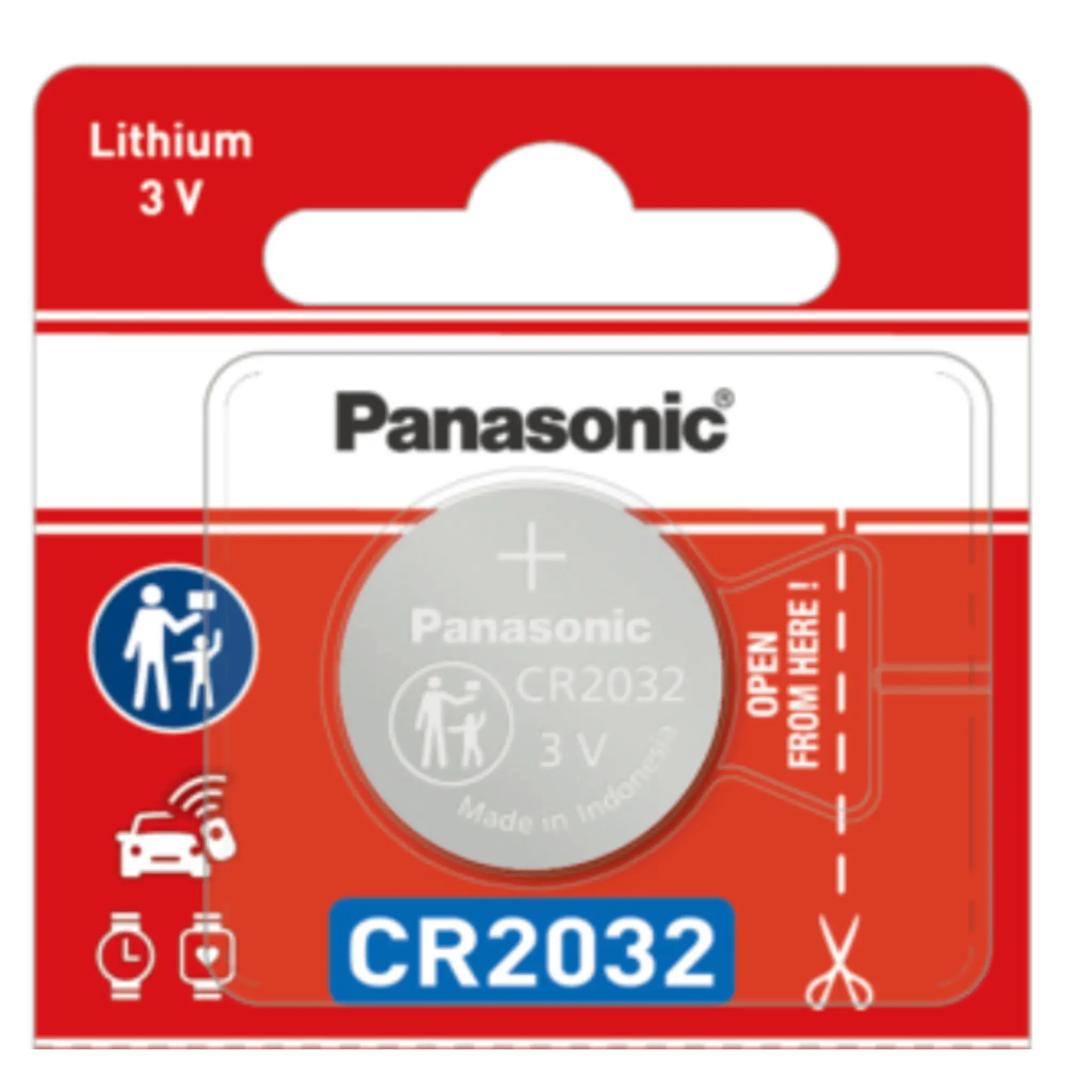 Batería de litio CR2032 de 3 V a 225 mAh (No recargable)