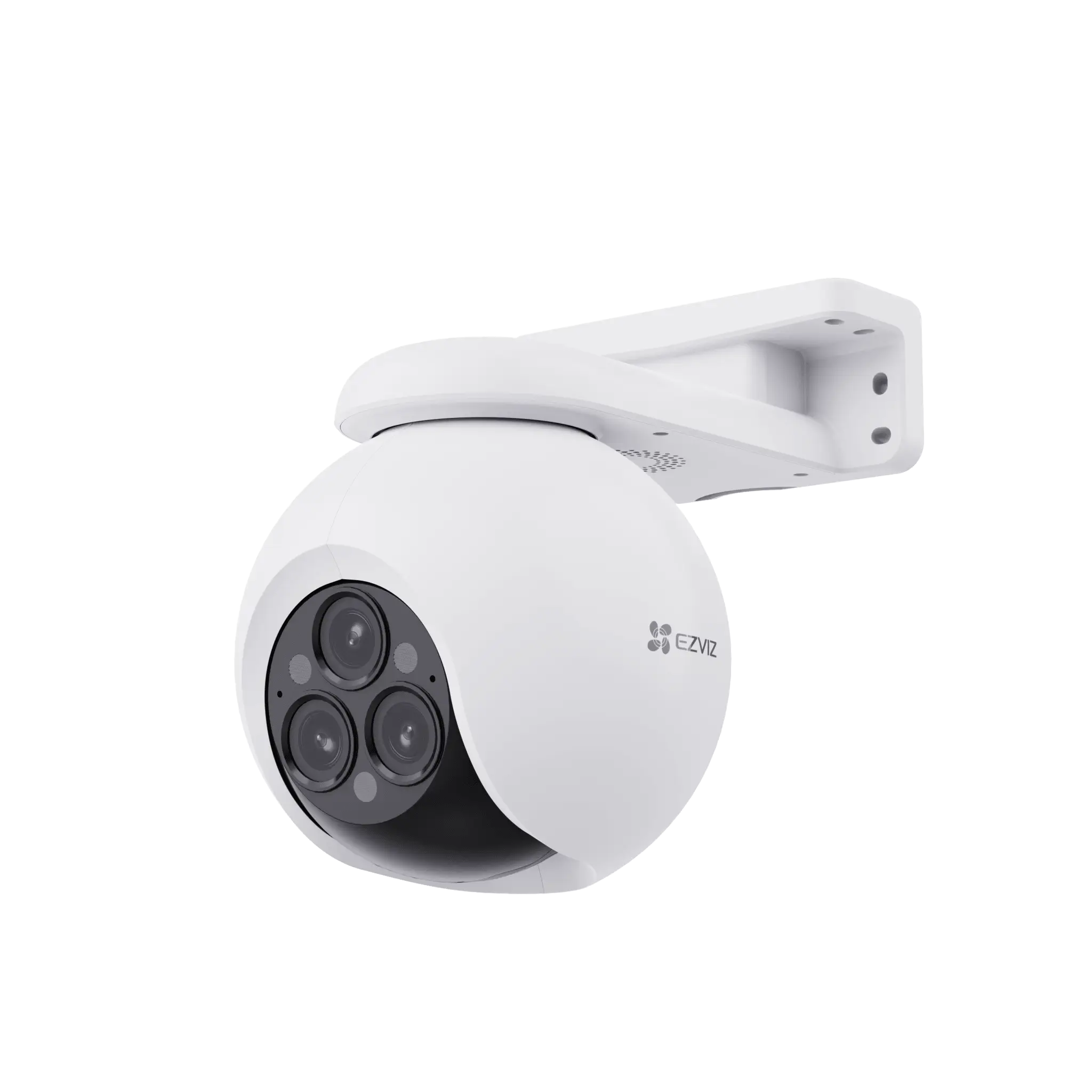 Cámara PT / Wi-Fi / Triple Lente / Panorámica 360° / Resolución 2k+ / Visión Nocturna a color  / IA Detección de Humanos y Vehiculos / Alarma con Sirena y Luz / IP67