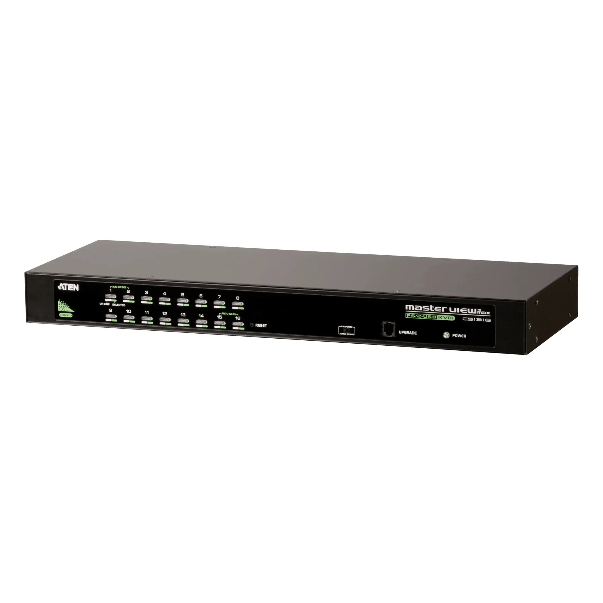 Switch KVM 8/16 Puertos PS/2 – USB VGA / Control de Hasta 64 o 256 Computadoras / Conexión Dual PS/2 y USB / Soporte Multiplataforma / Resolución de Video 2048 x 1536 / Montaje en Rack o Escritorio / Firmware Actualizable