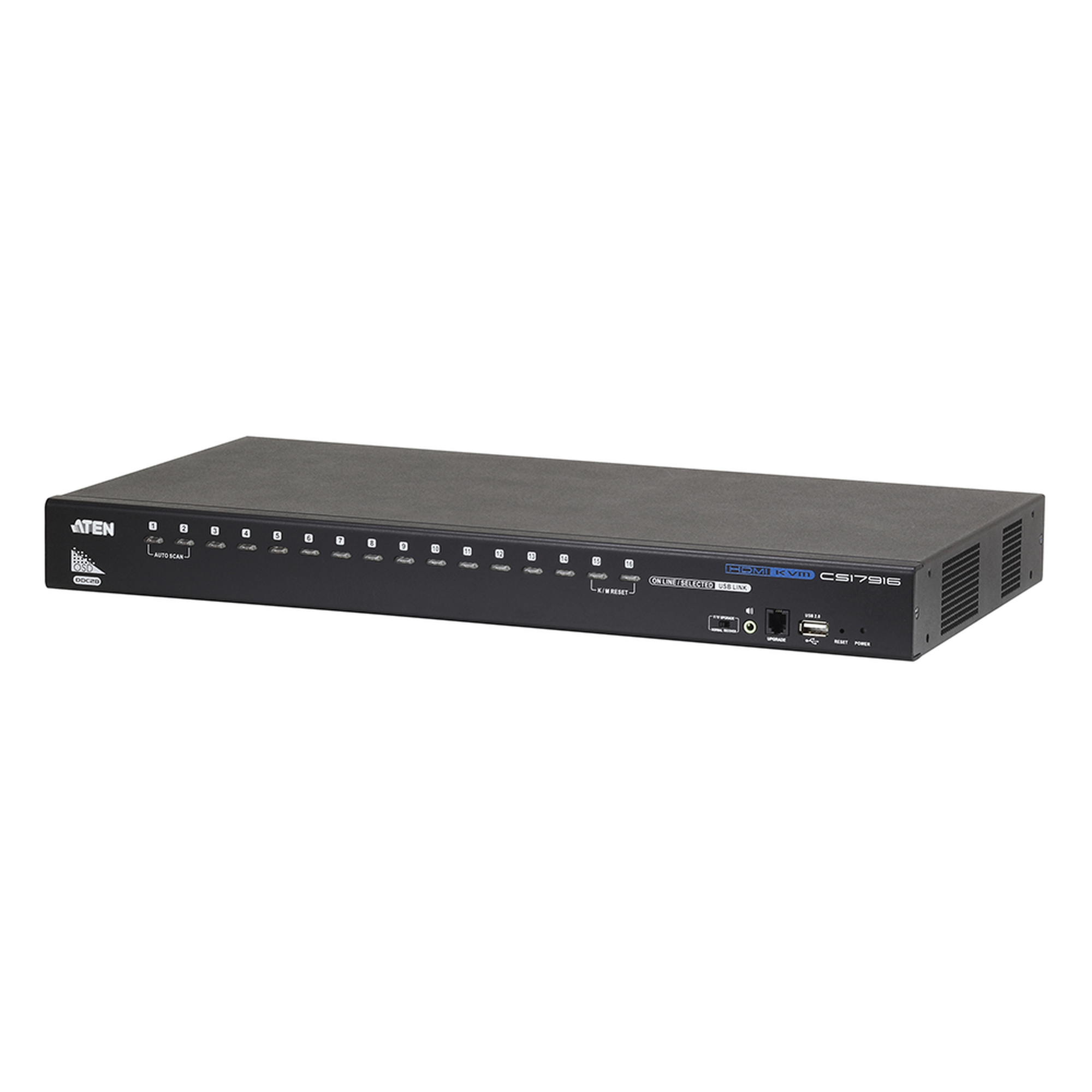 Consola KVM USB | 16 Computadoras HDMI | Hub USB 2.0 | Modo Multipantalla | Video DynaSync™ | Soporta Audio | Calidad 1080p/1920×1200 | Soporte Multiplataforma