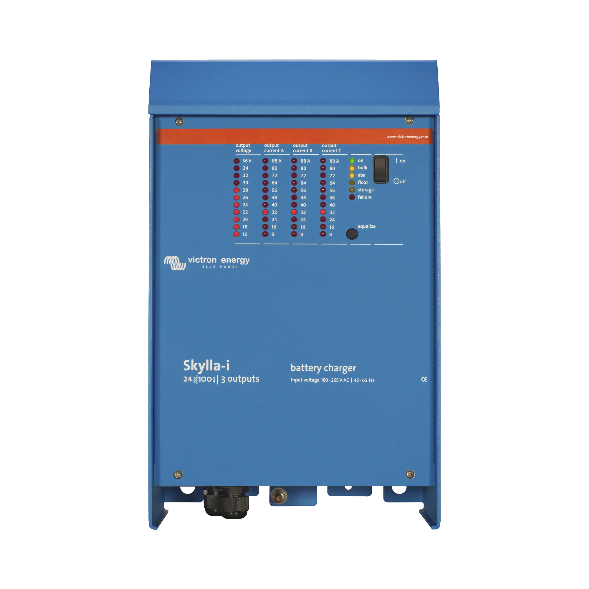 Skylla-i 24/100 / Cargador de Baterías para Ambientes Marinos 24 V, 100 A / Bancos de 500 a 1000 Ah