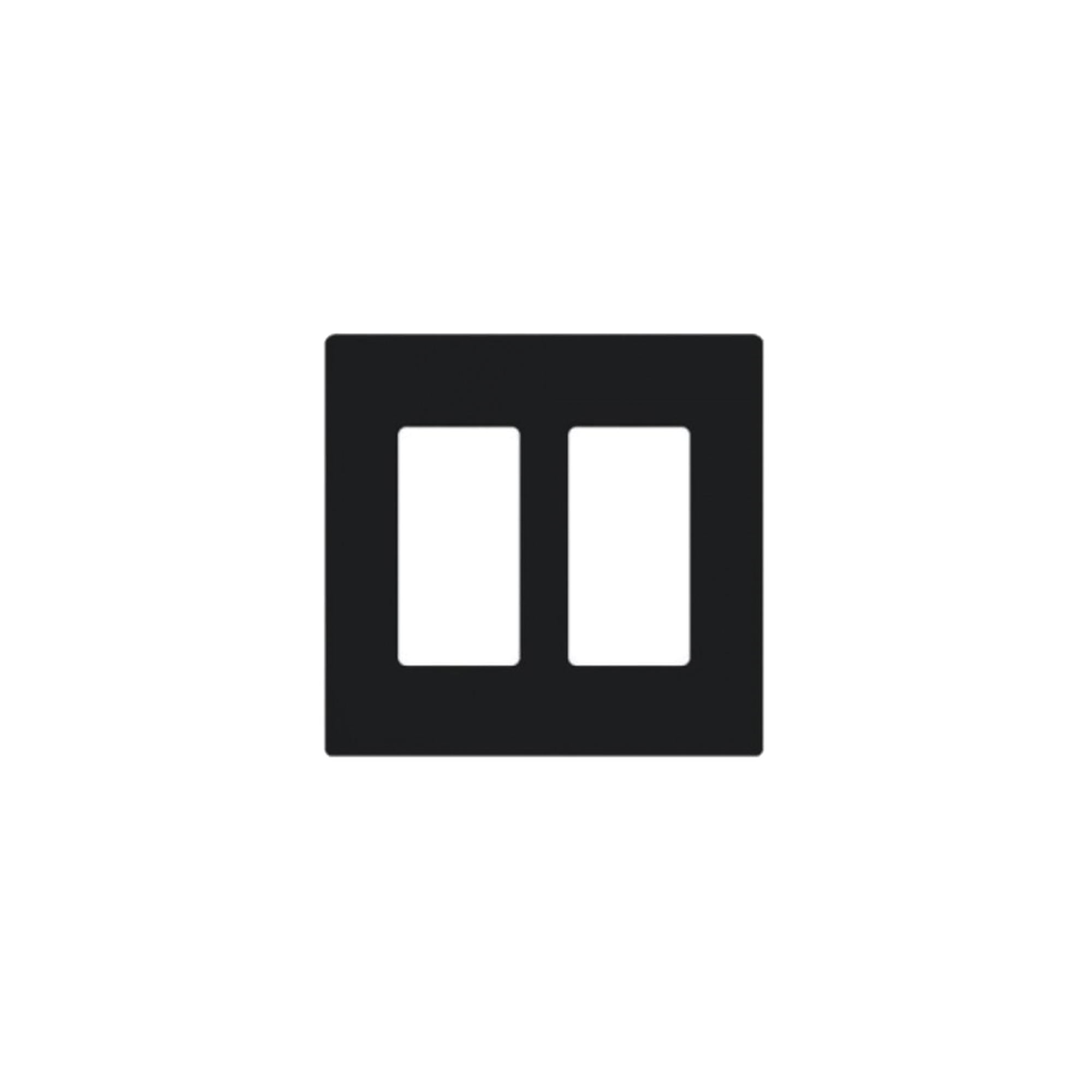 Placa de pared 2 espacio, para atenuador (dimmer), switch ó control remoto PICO inalámbrico.