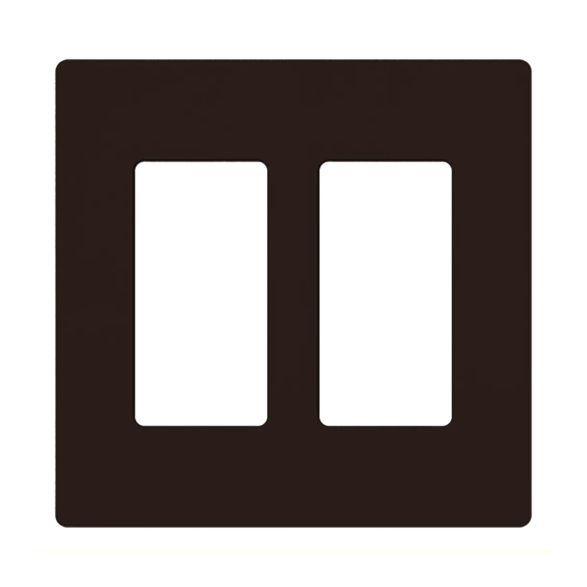 Placa de pared 2 espacio, para atenuador (dimmer), switch ó control remoto PICO inalámbrico.