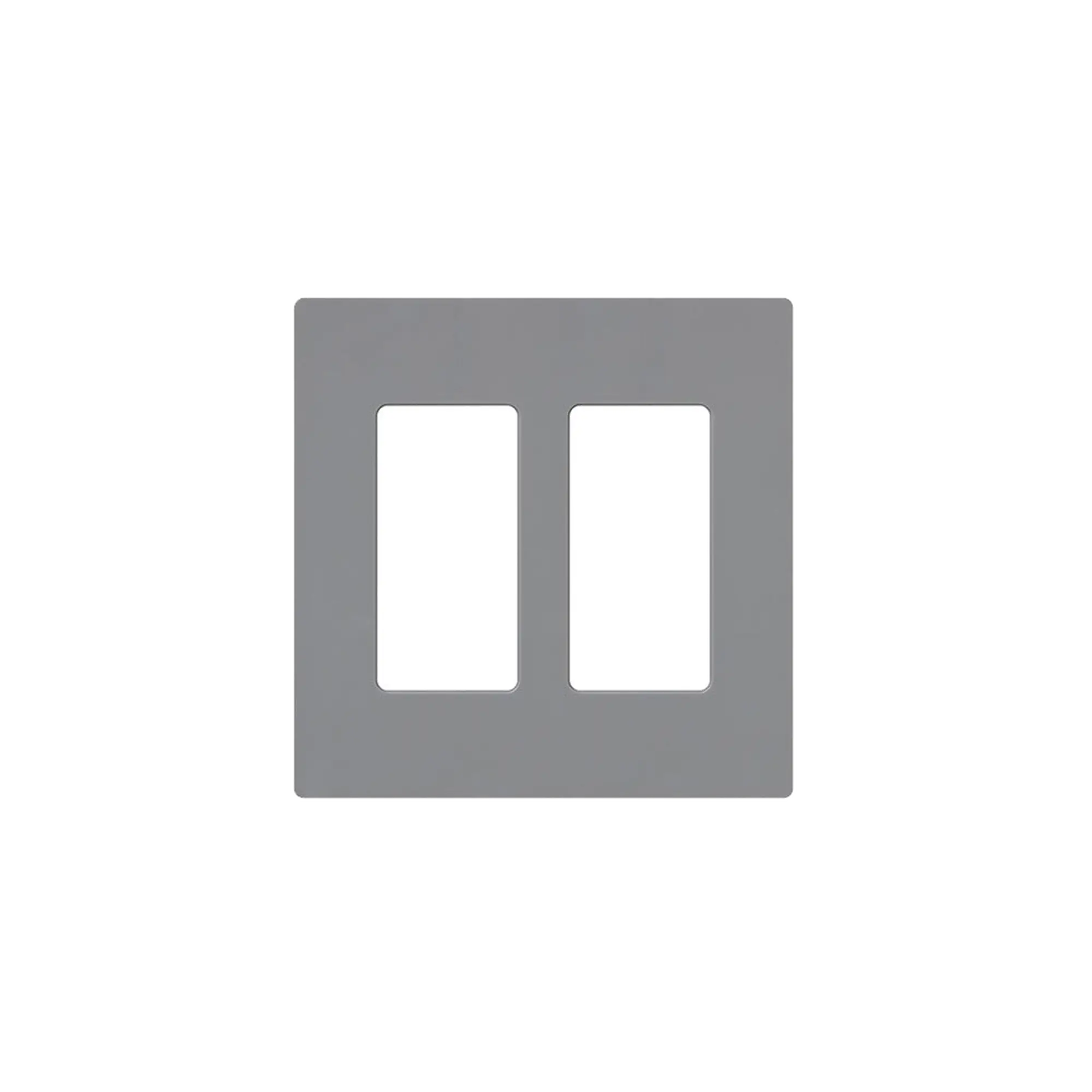 Tapa Color Gris para interruptor o dimmer Lutron, 2 gang, limpio y moderno