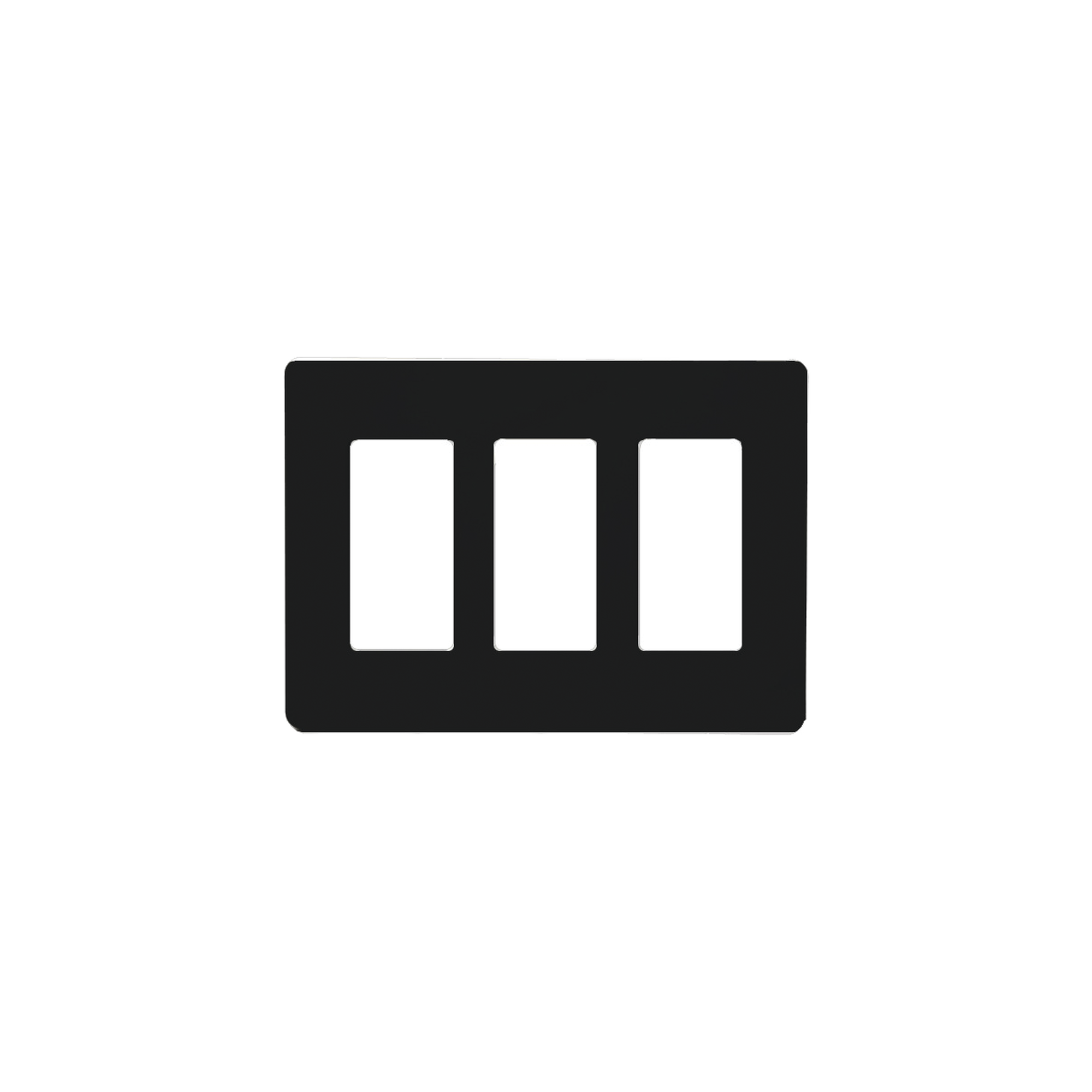 Tapa Color Blanco Negro para interruptor o dimmer Lutron, 3 gang, limpio y moderno