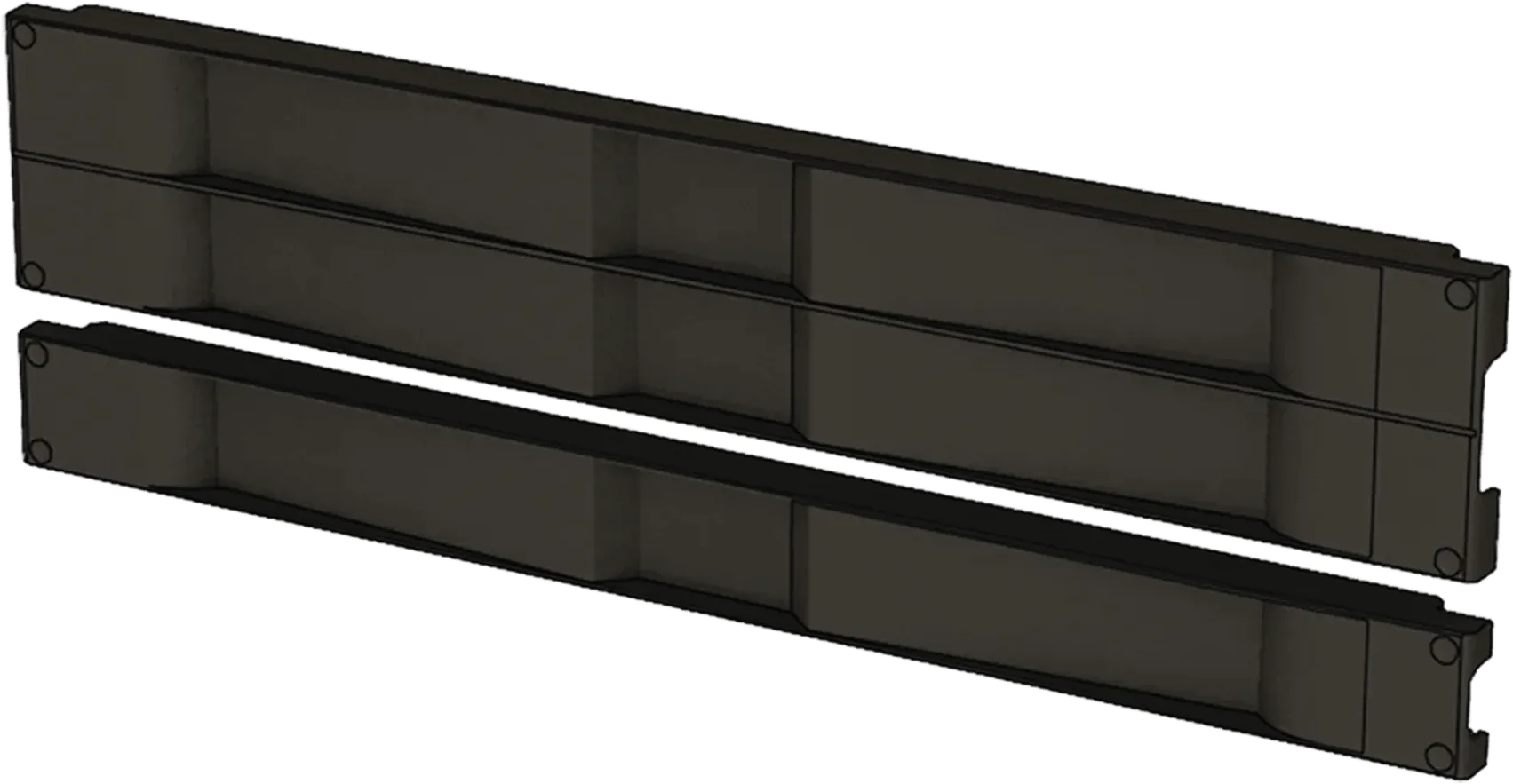 Panel Ciego Snap-In 1RU, Sin Herramientas, Plástico UL, Negro, Flujo de Aire Optimizado, Montaje Universal EIA