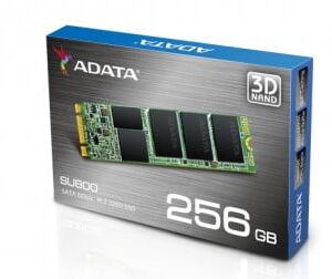 SSD ADATA ASU800NS38-256GT-C, 256 GB, Serial ATA III, 560 MB/s, 520 MB/s, 6 Gbit/s