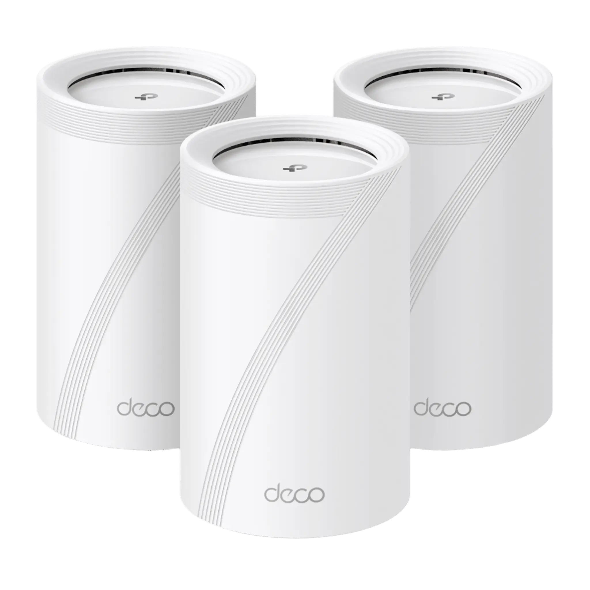 KIT 3 Routers Inalámbrico MESH Interior para Hogar / Triple Banda Wi-Fi 7 BE9300 Mbps / 2 Puerto 2.5 Gigabit WAN/LAN / 4 Antenas Internas / Operación Multi-Link MLO / Administración Mediante la App Deco (iOS, Android) / HomeShield
