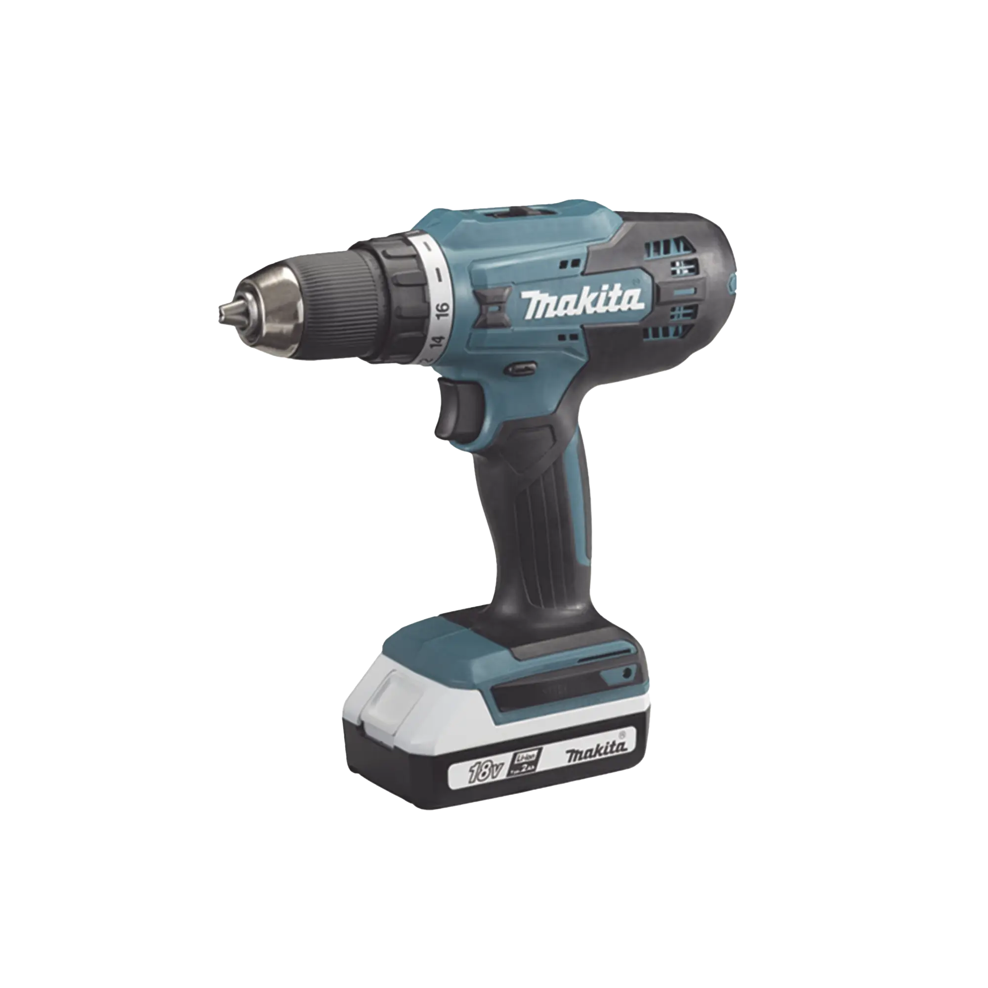 Taladro Inalámbrico SIN CARBONES, Broquero de 1/2″, 1,700 RPM, 18V�??, Torque: 40 N.m C/2 Bat. (1.5Ah) y Cargador.
