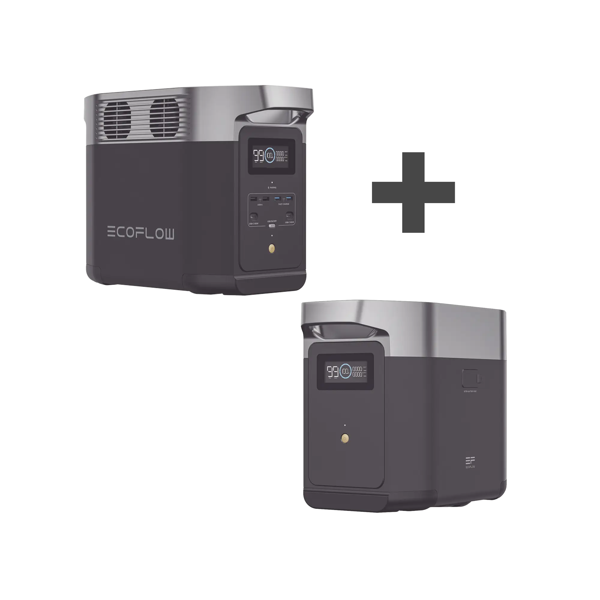 Kit de Estación de Energía Portátil 1024Wh + Batería Externa 1024Wh (2048Wh Totales)