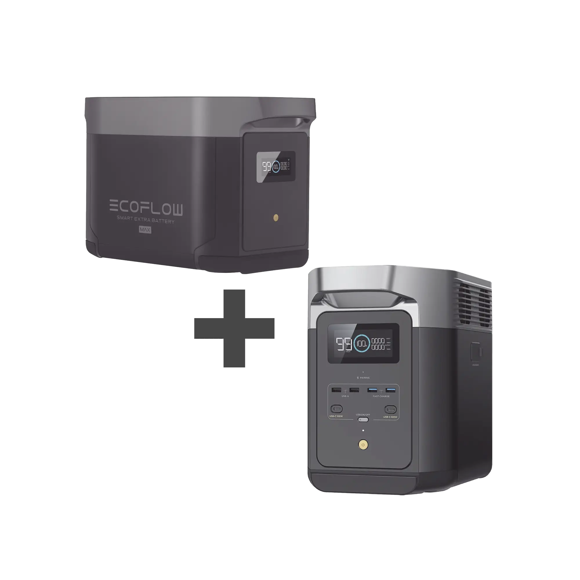 Kit de Estación de Energía Portátil 2048Wh + Batería Externa 2048Wh (4096Wh Totales)