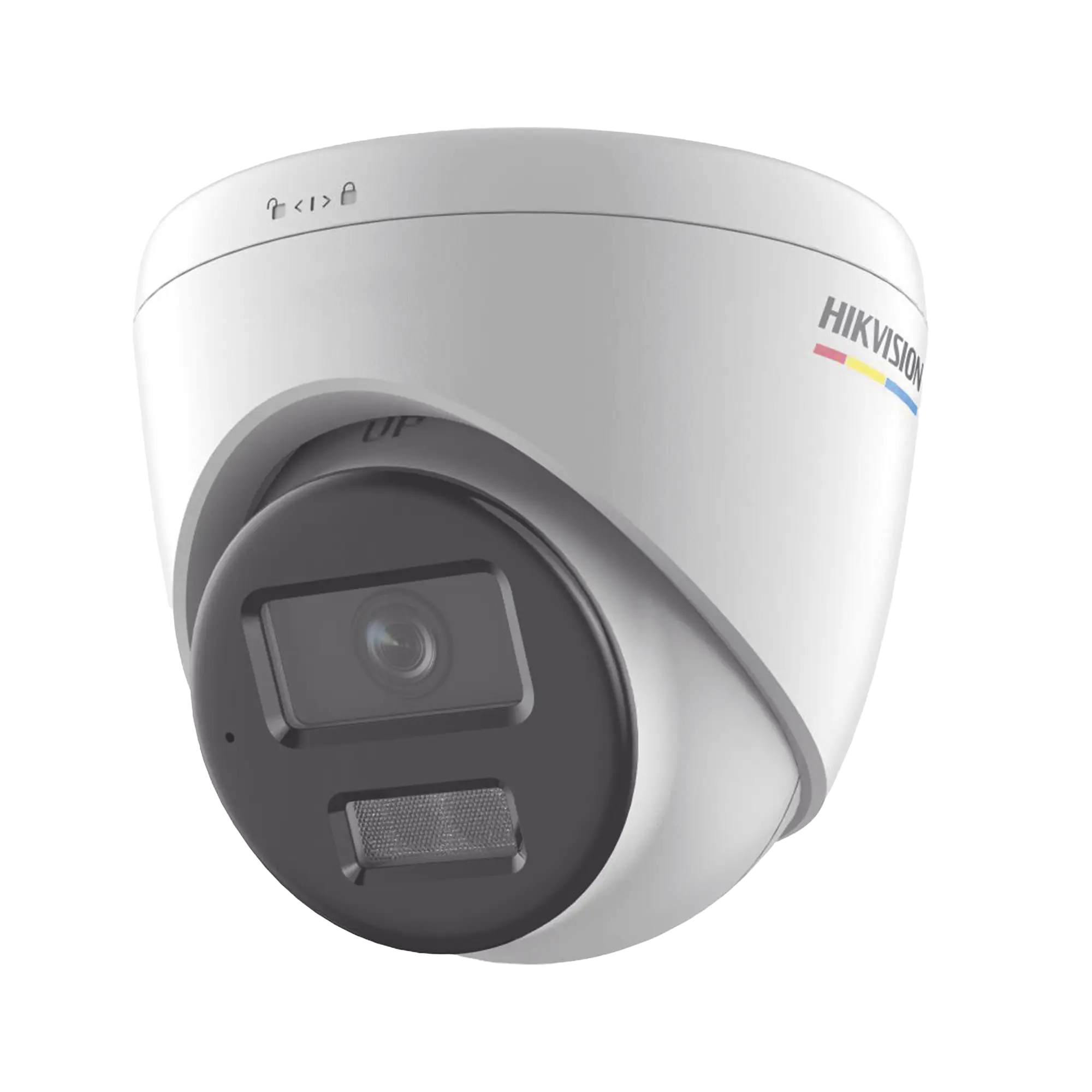 [Dual Light + ColorVu] Turret IP 2 Megapixel / Lente 2.8 mm / 30 mts IR + 30 mts Luz Blanca / Micrófono Integrado / ACUSENSE Lite / Exterior IP67 / dWDR / PoE / Micro SD