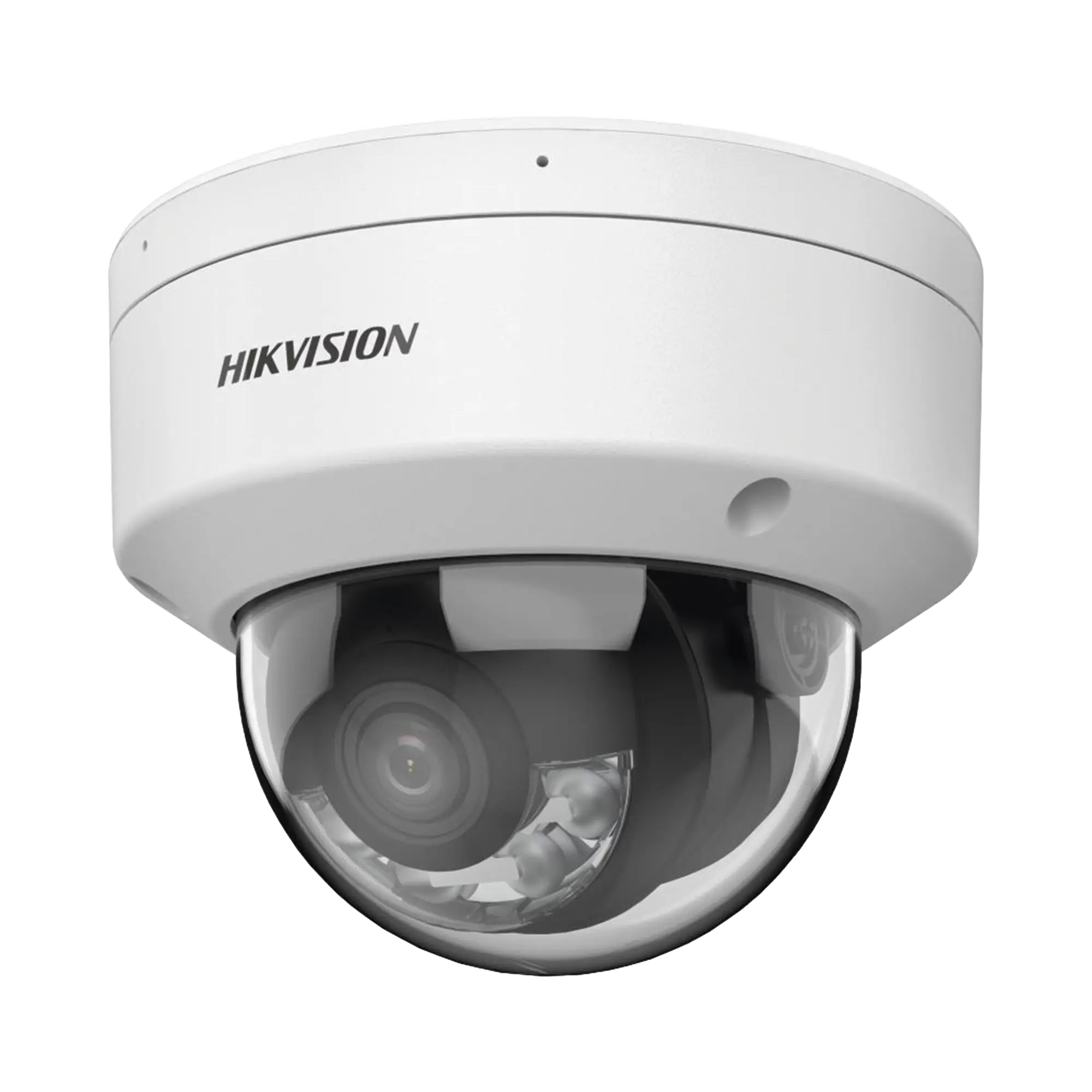 [Dual Light + ColorVu] Domo IP 4 Megapixel / Lente 2.8 mm / 30 mts IR + 30 mts Luz Blanca /  Microfono Integrado / Audio y Alarmas I/O / Exterior IP67 /  IK10 / WDR 130 dB / ACUSENSE / Captura Facial / ACUSEARCH / ColorVu 2.0