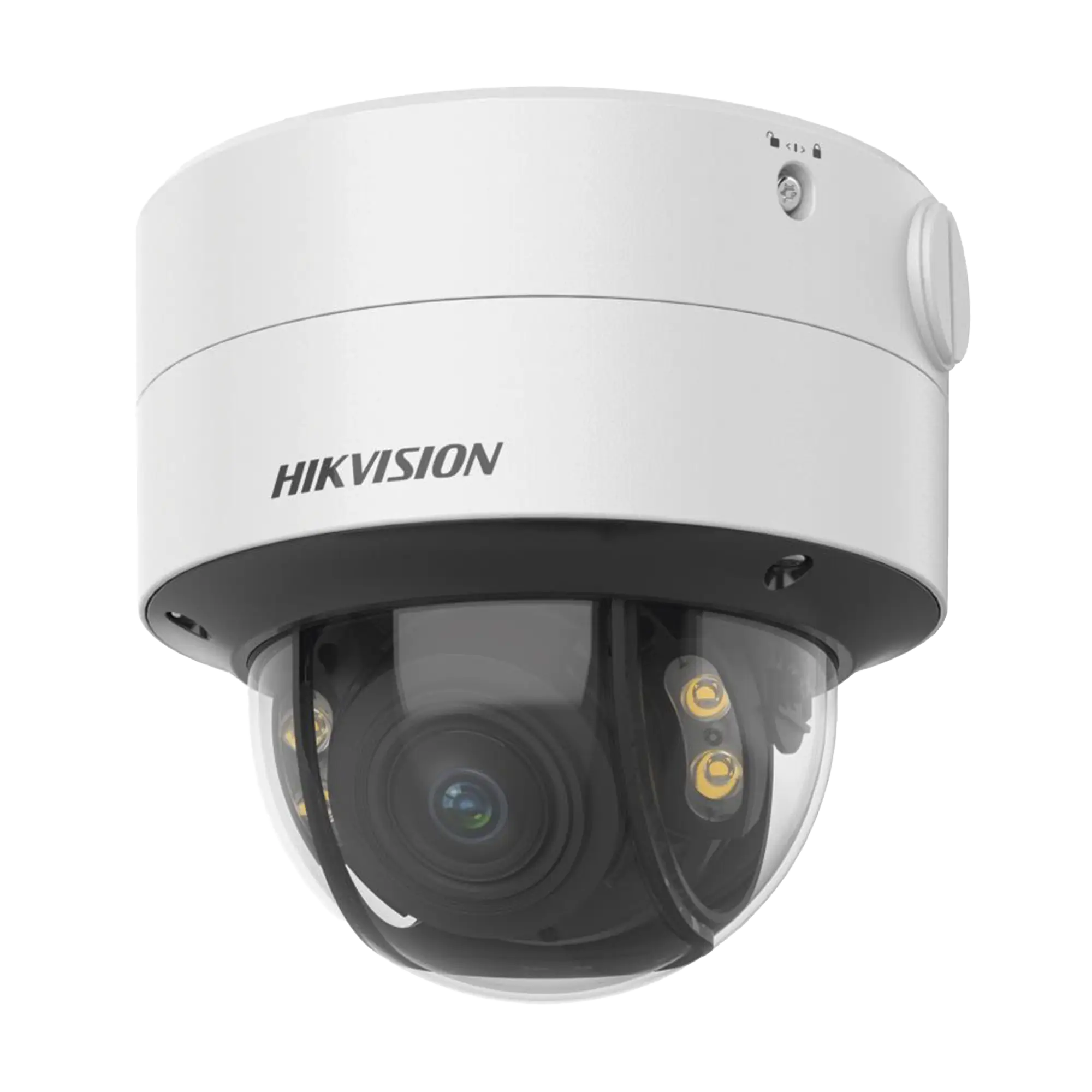 Domo IP 4 Megapixel Lente 2.8 a 12 mm / Imagen a Color 24/7 (ColorVu) / 40 mts Luz Blanca / WDR 130 dB / Exterior IP67 / IK10 / Captura Facial / ACUSENSE / Micro SD / ACUSEARCH