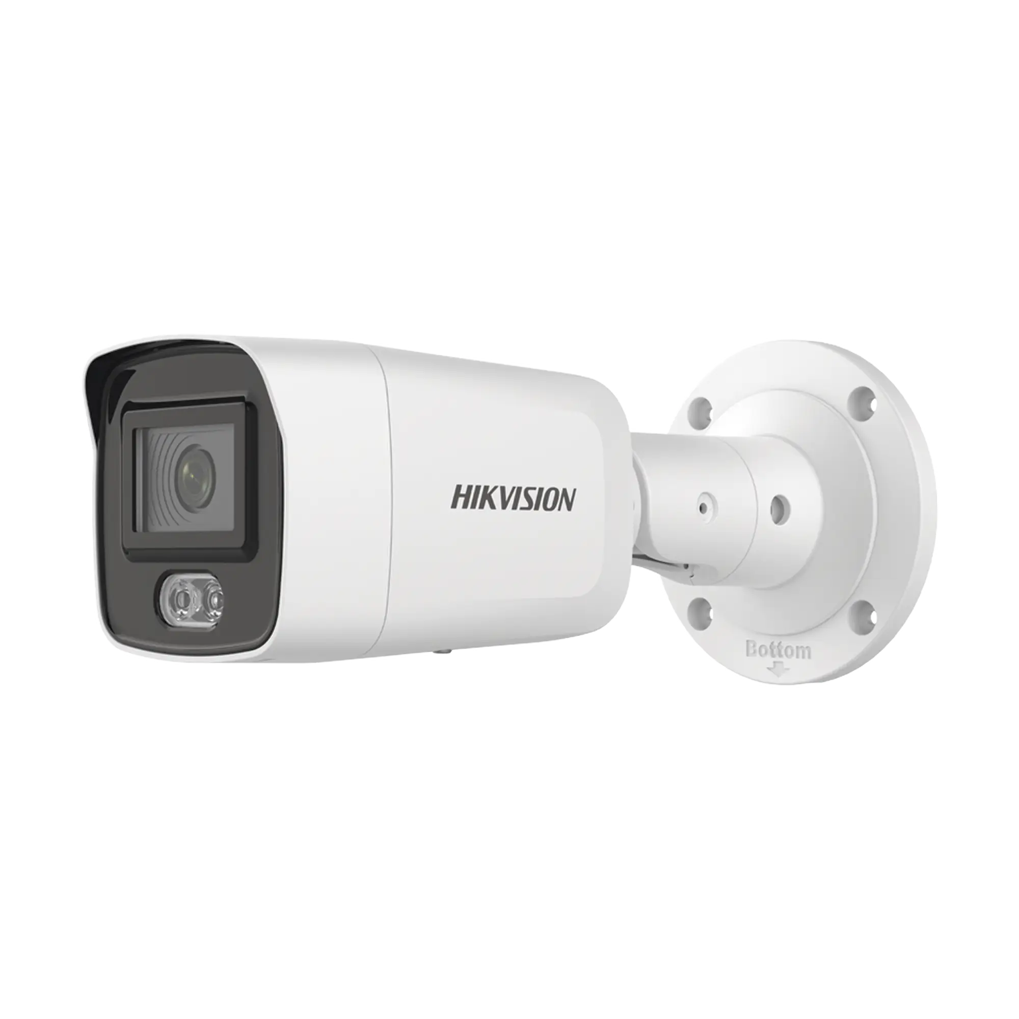 Bala IP 4 Megapixel / Imagen a Color 24/7 (ColorVu) / Lente 2.8 mm / Luz Blanca 40 mts / Exterior IP67 / WDR 130 dB / Audio y Alarma I/O / Captura Facial / ONVIF / Micro SD