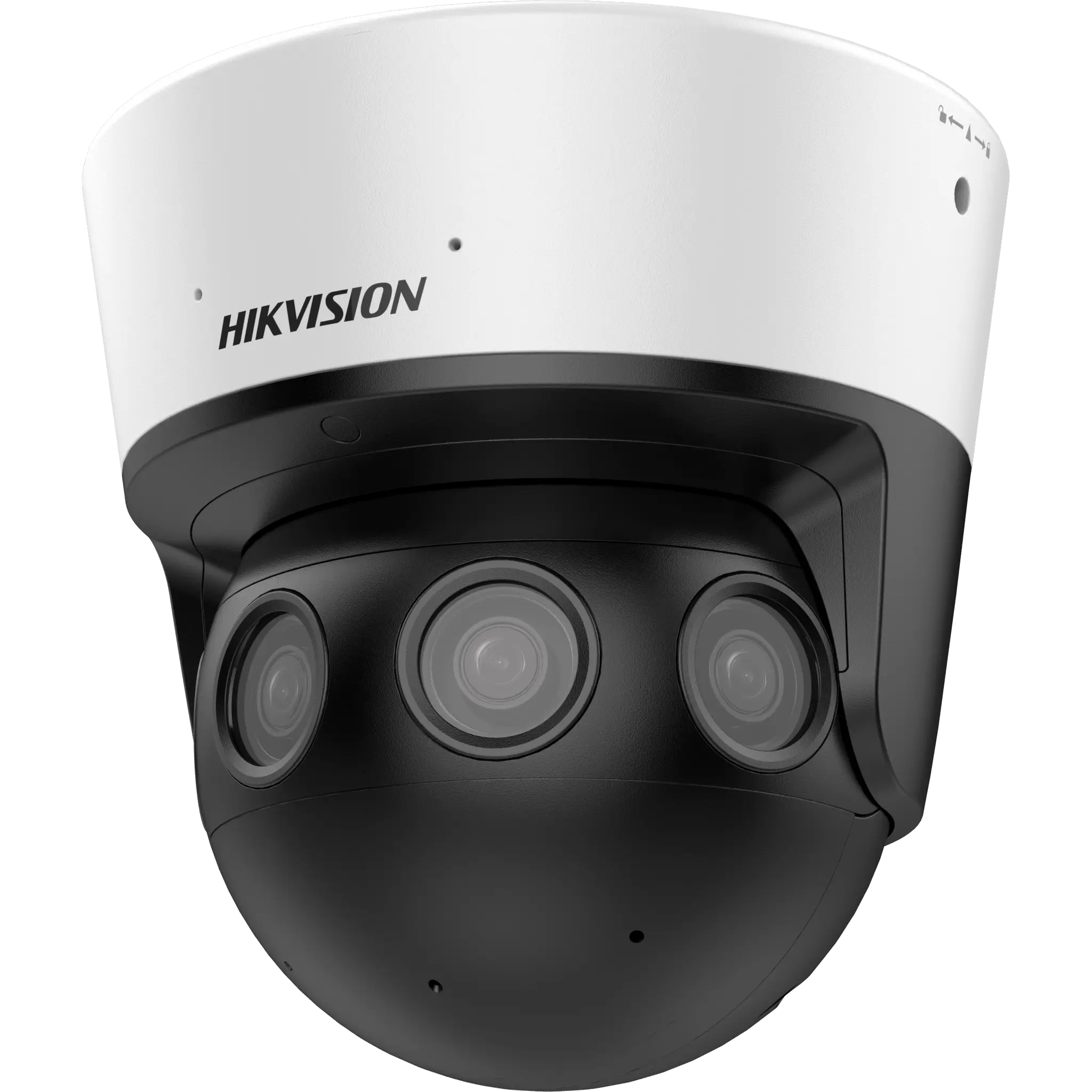 PanoVu Series / Vista Panorámica 180° / 32 Megapixel en Total / 4 Lentes 2.8 mm (4 Lentes 8 Megapixel) / 20 mts IR / 2 Micrófonos Integrados / NEMA 4X / DARKFIGHTER / Exterior IP67 / IK10 / 12 Vcc / PoE+ / Micro SD