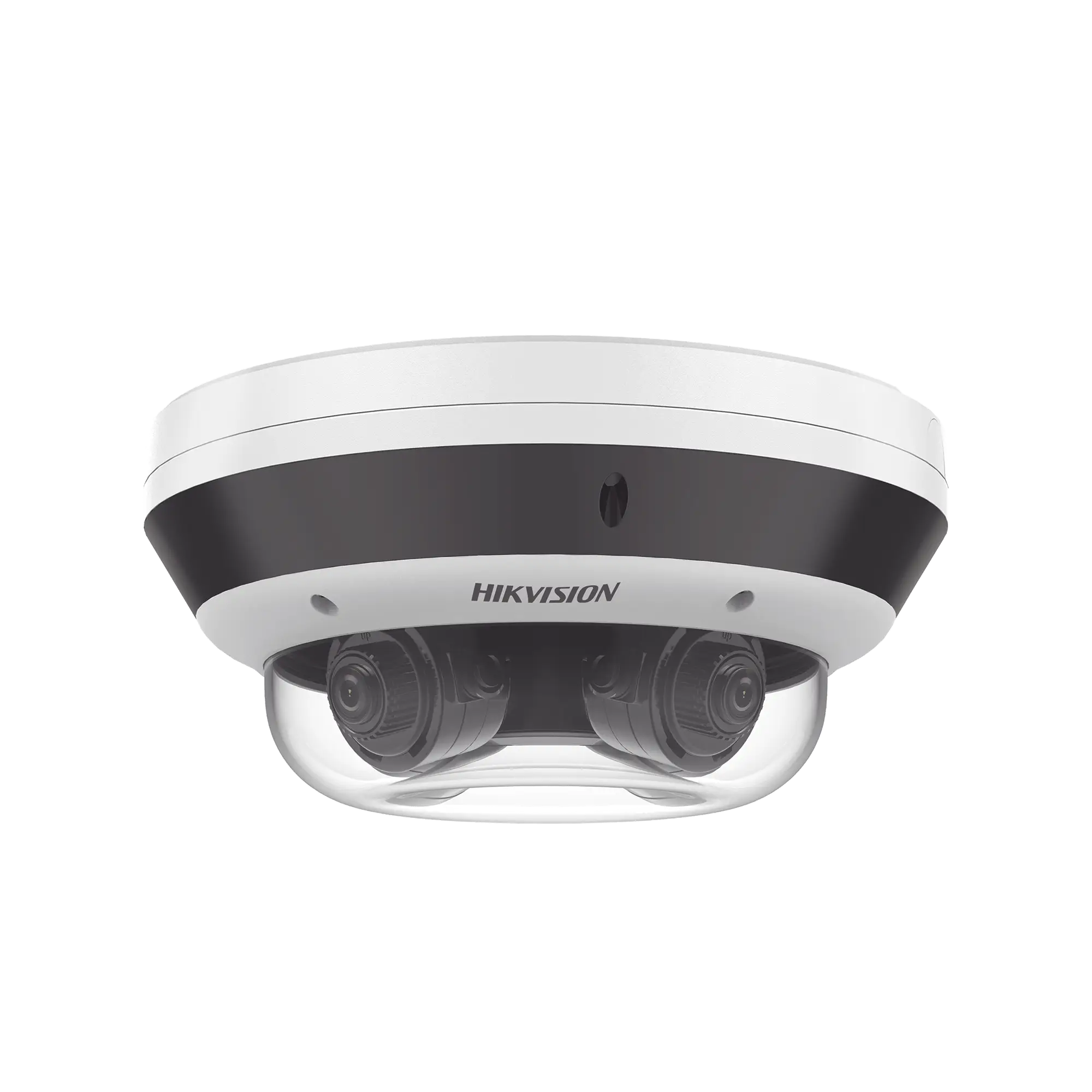 PanoVu Series / Vista Panorámica 360º / 4 Lentes Mot. 2.8 a 12 mm (4 Megapixel por Lente) / 16 Megapixel en Total / WDR 120 dB / DARKFIGHTER / Exterior IP67 / IK10 / PoE+ / 30 mts IR / Micro SD