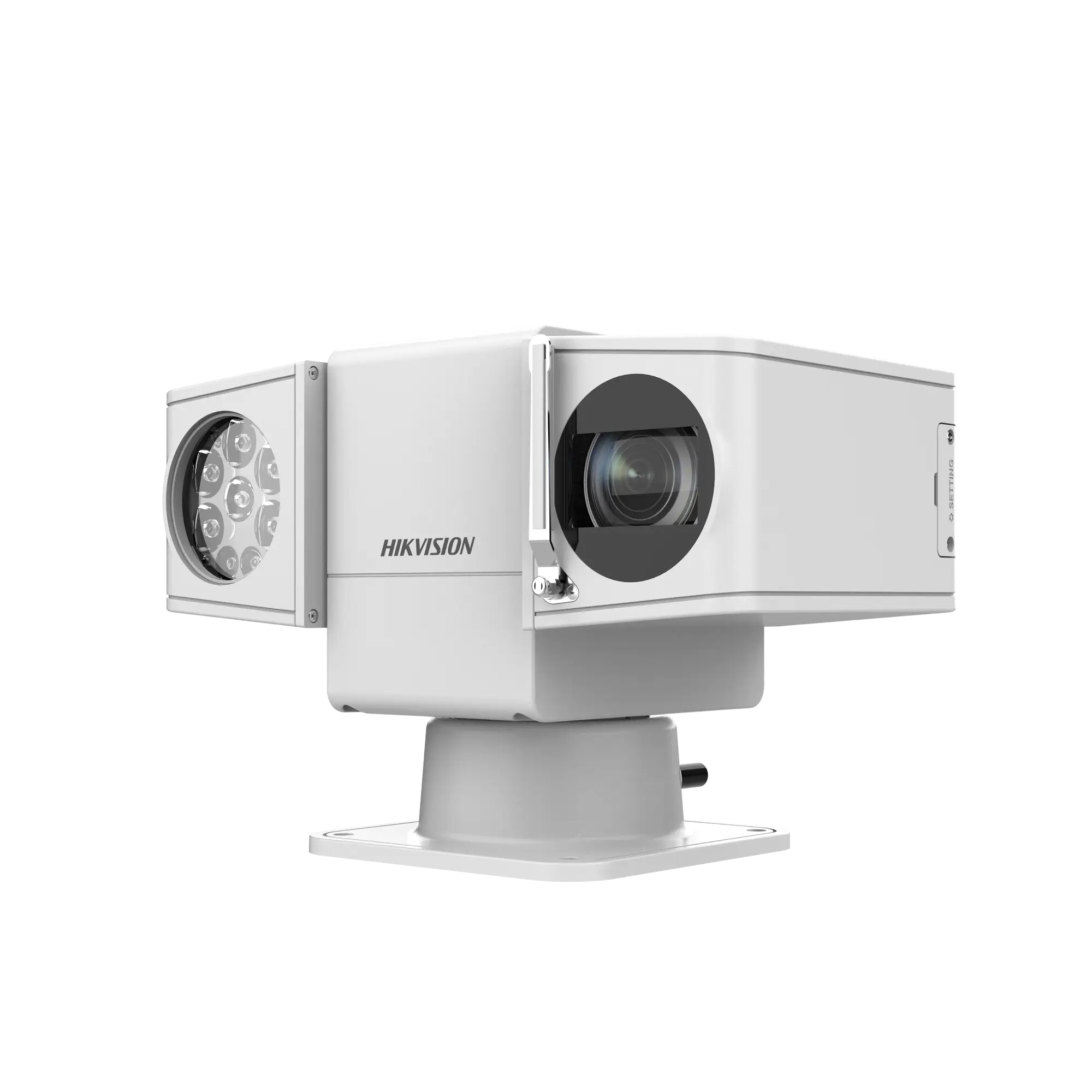 Punta de Poste IP PTZ 2 Megapixel / 25X Zoom / 250 mts IR / 3D-DNR / / Alarmas y Audio I/O / EIS / Hi-PoE / IP66 / Micro SD / 24 VCA