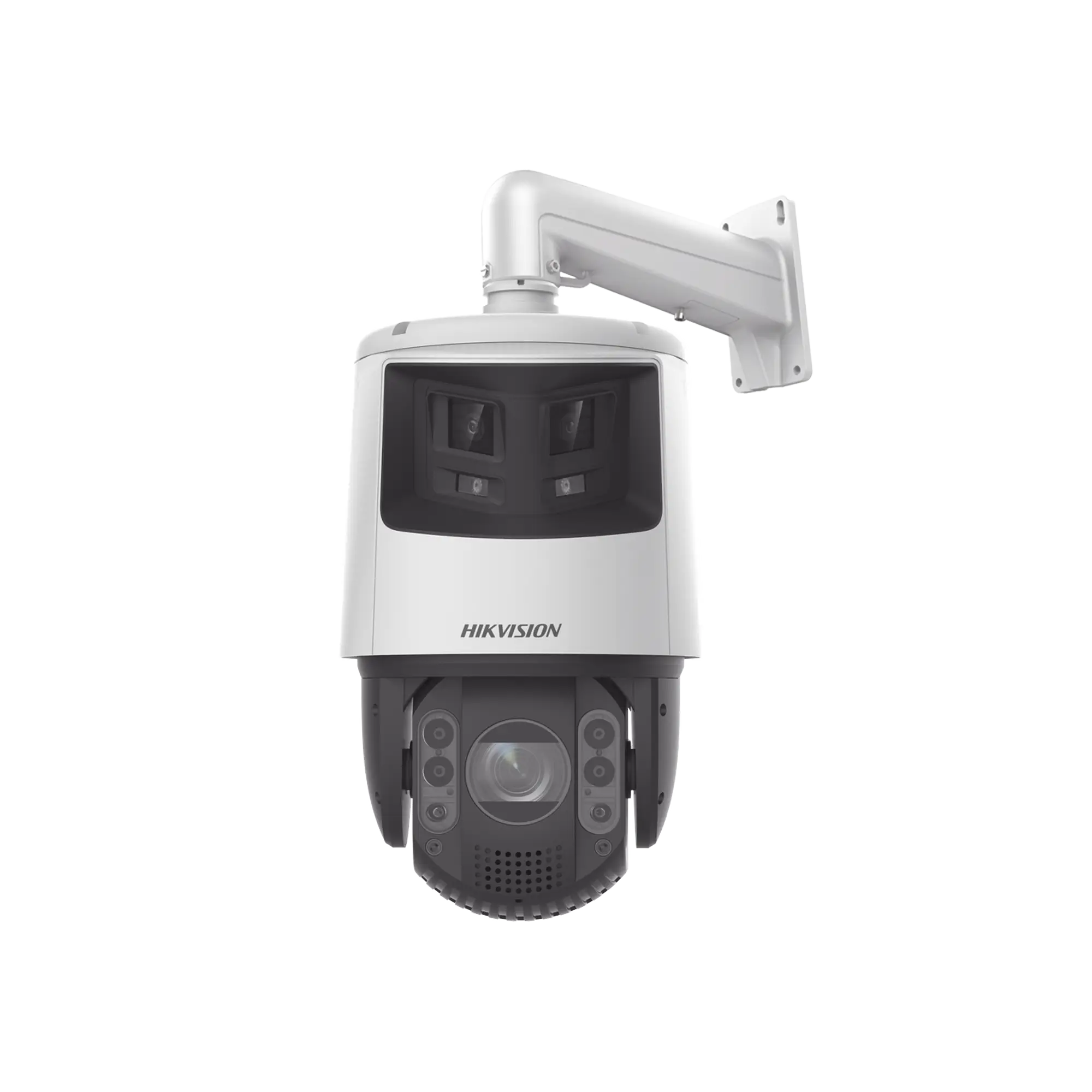 [TandemVu] PTZ IP 4 Megapixel con Cámara Panoramica 6 Megapixel / 25X Zoom / 200 mts IR / 30 mts Luz Blanca / ACUSENSE / IP66 / Alerta Audible y Luz Estroboscopica / Autoseguimiento / Hi-PoE / Alarmas I/O / Ultra Baja Iluminación / Micro SD
