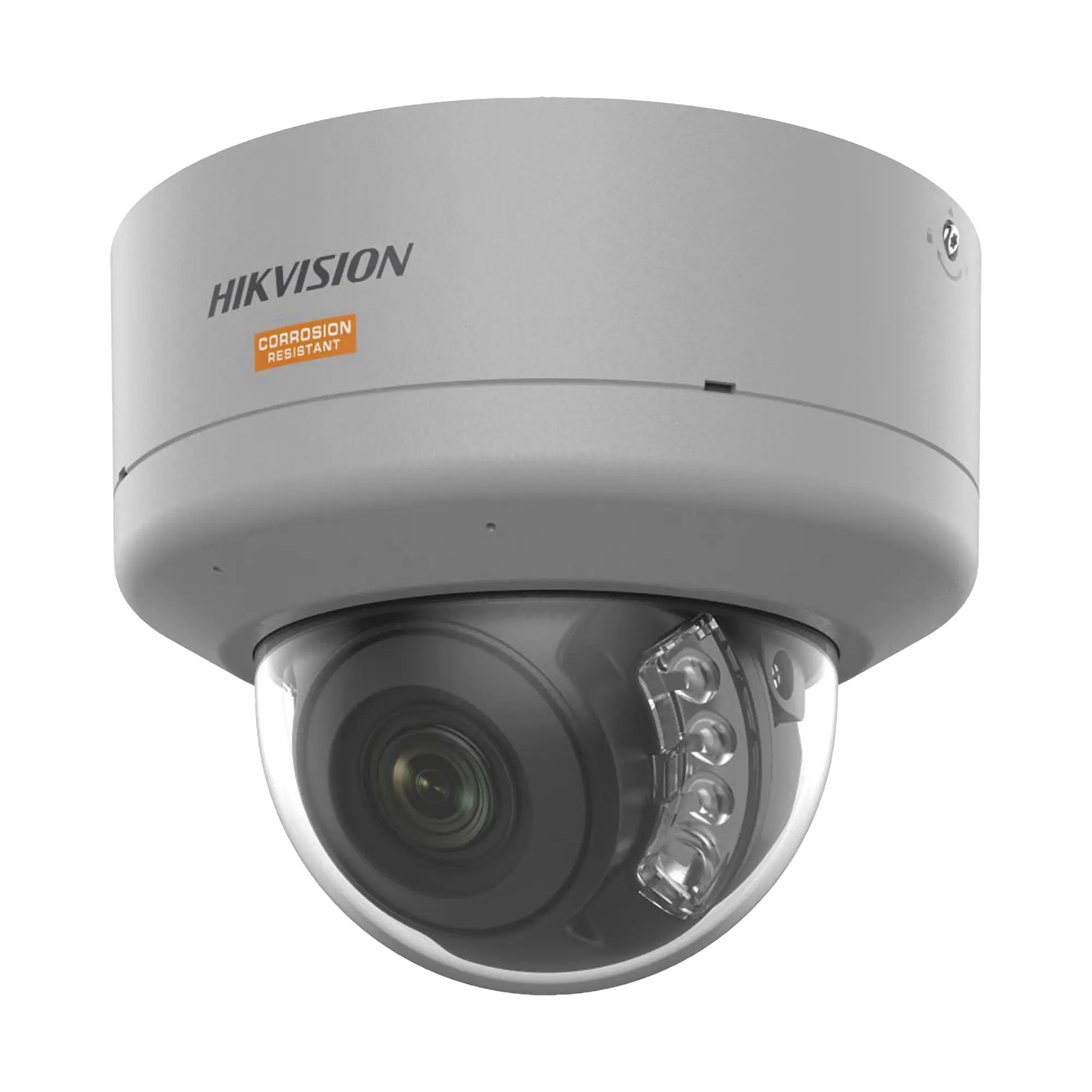 [Dual Light + ColorVu] Domo IP 4 Megapixel / Lente 2.8 mm / Polimero Anticorrosivo (Ideal para Zonas Costeras o Alta Salinidad) / 40 Mts IR + 40 Mts Luz Blanca / 2 Micrófonos Integrados / WDR 130 dB / IP68 / IK10