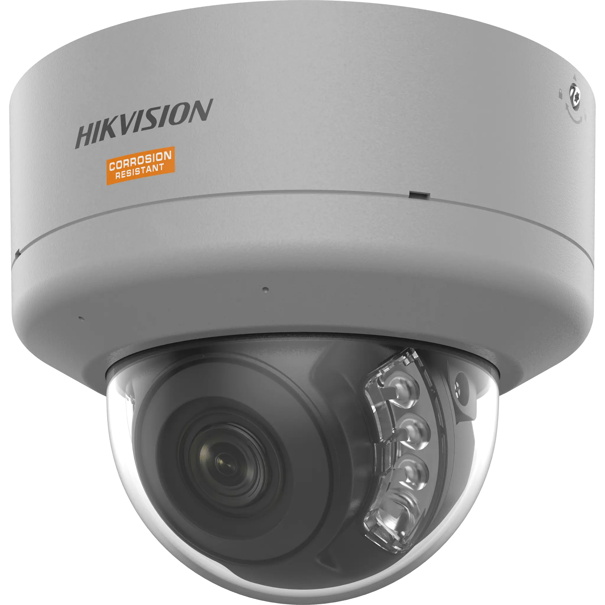 Domo IP 8 Megapixel / Lente Mot. 2.7 a 13.5 mm / Polimero Anticorrosivo (Ideal para Zonas Costeras o Alta Salinidad) / ColorVu / Dual Light (40 mts IR + 40 mts Luz Blanca) / WDR 130 dB / Exterior IP68 / IK10