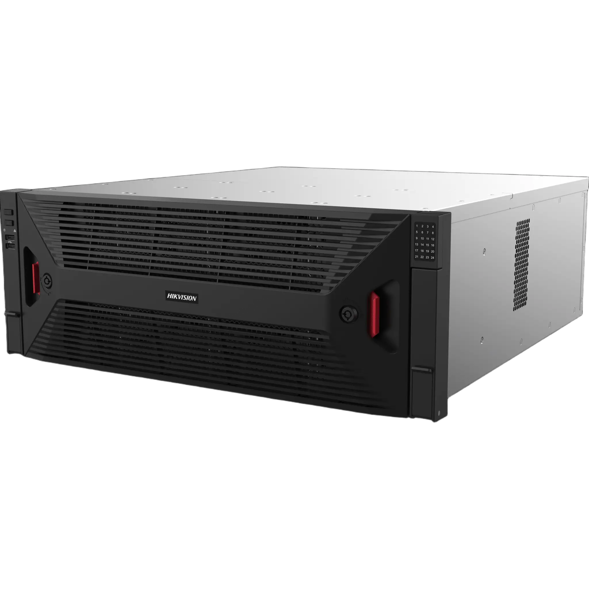 NVR 32 Megapixel (8K) / 256 canales IP / 30 Bahías de Disco Duro (600 TB) / 4 Puertos de Red / Soporta RAID con Hot Swap / ACUSENSE / ANPR