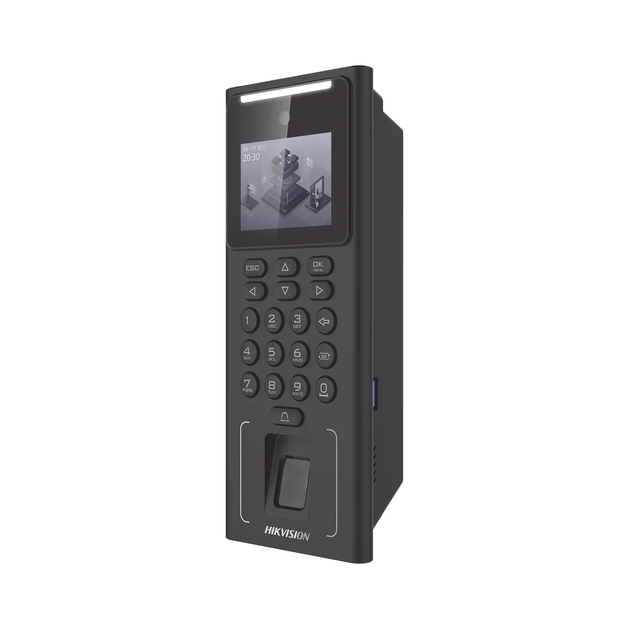 Terminal Facial Min Moe WiFi con Batería de Respaldo / Administrable por Smartphone o Nube / Acceso y Asistencia / 500 Rostros y Lector de Tarjetas PROX EM / 3,000 Huellas / 3,000 Tarjetas / HIK-IA
