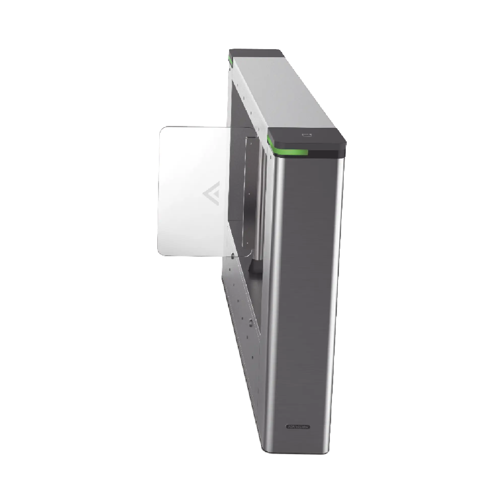 Torniquete DERECHO tipo Swing para Carril de 90 cms / Incluye Panel y Lector de Tarjeta / TCP/IP / Administrable por iVMS-4200 (Requiere Torniquete Izquierdo) / 6,000,000 MCBF / 12 Pares de IR