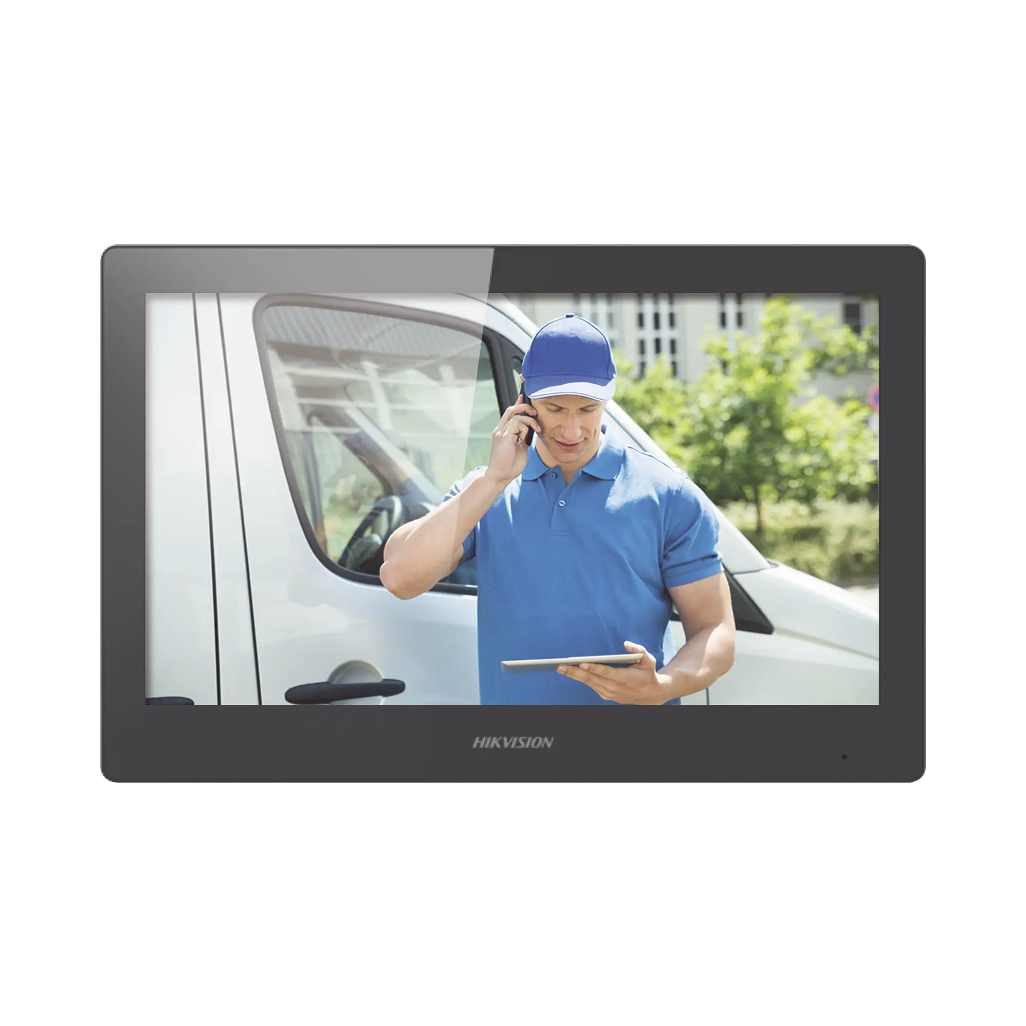 Monitor Touch Screen 10″ para Videoportero IP / Estético / Video en Vivo / WiFi / Apertura Remota / llamada entre monitores / Audio de dos vÃas / Policarbonato