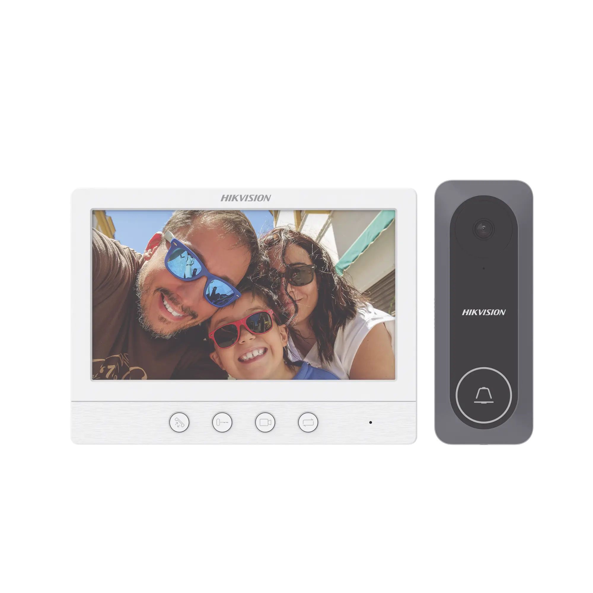 Kit de Videoportero TurboHD con Pantalla LCD a Color de 7″ / Frente de Calle para Exterior de Policarbonato / 720p (1 Megapíxel )130° de Visión (Gran Angular)